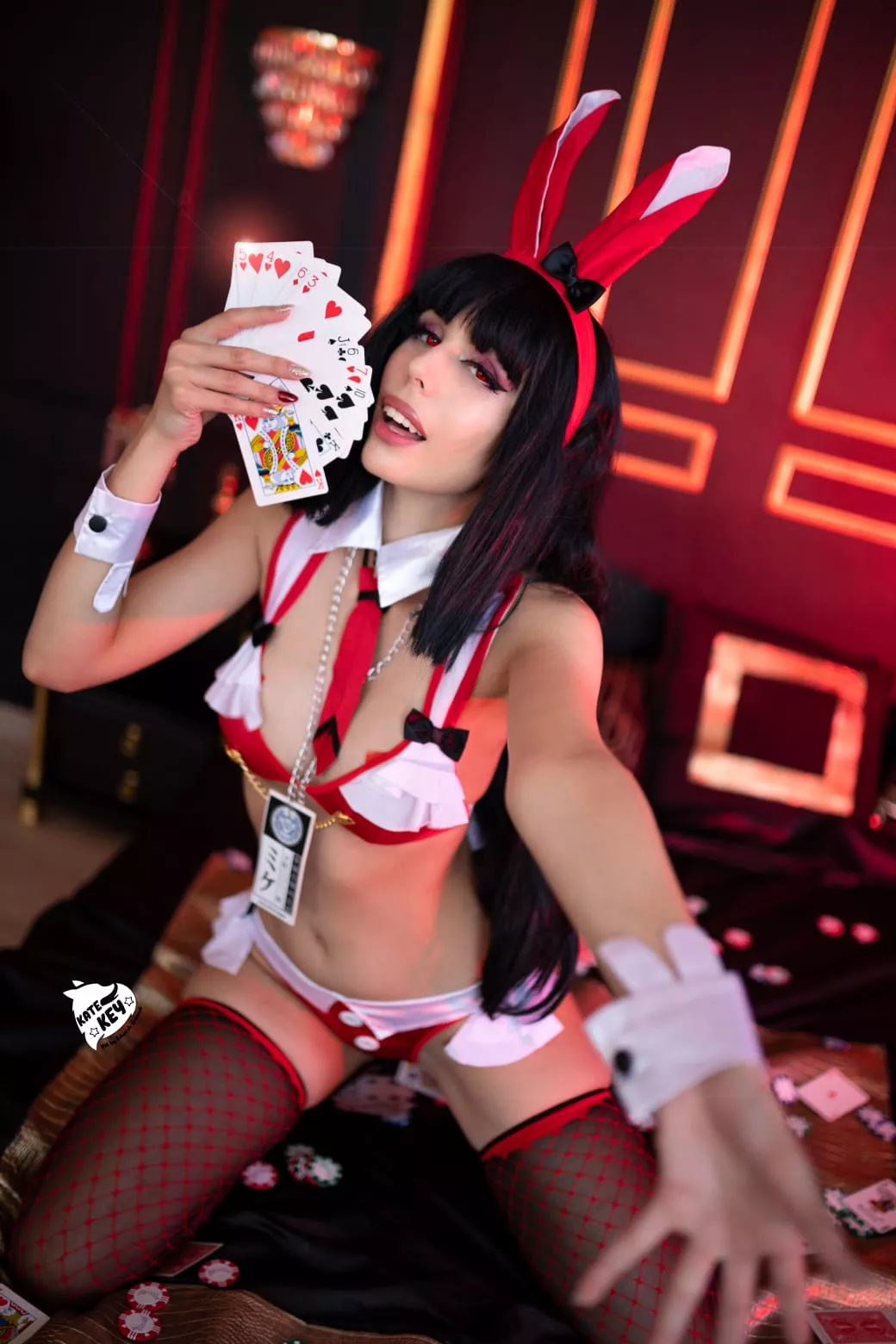 SA..SAA..SAAAAA...KAKEGURUI MASHO! Bunneko (Bunny Yumeko) ero cosplay by Kate Key