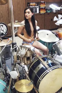 Sasha sexy drumming....