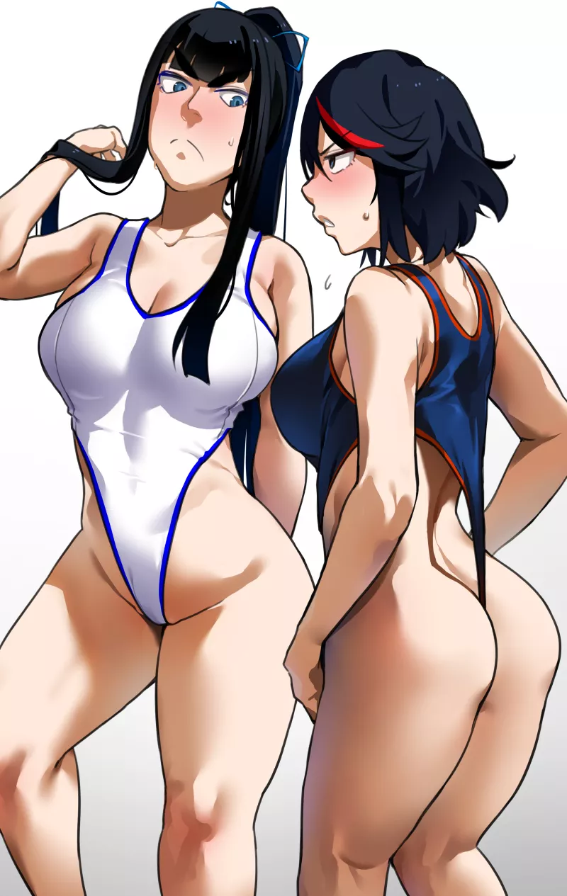 Satsuki And Ryuuko Swimsuits (Bakkanki) [Kill La Kill]