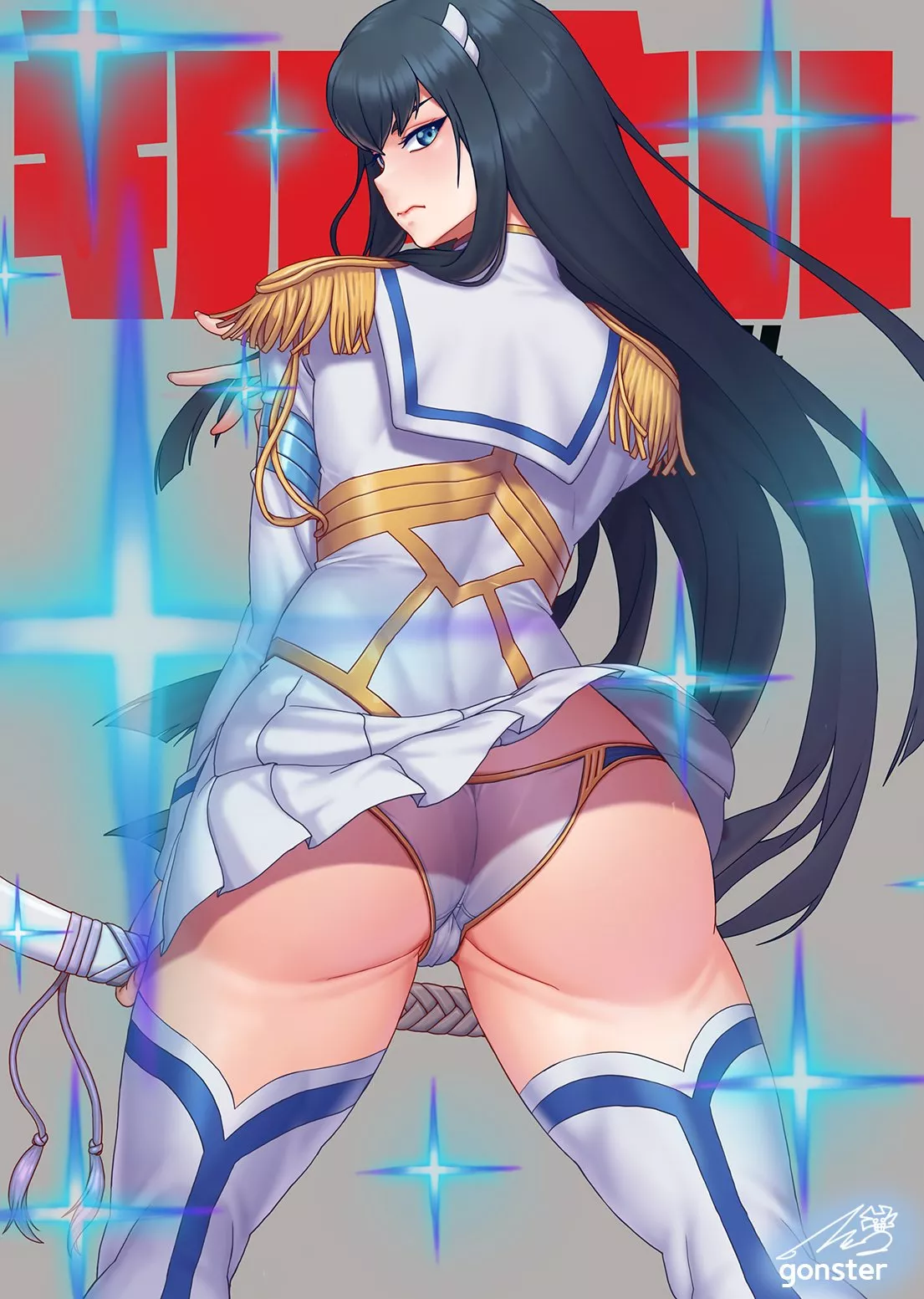 Satsuki Skirt Blowing Up Panties (Gonster ) [Kill La Kill]