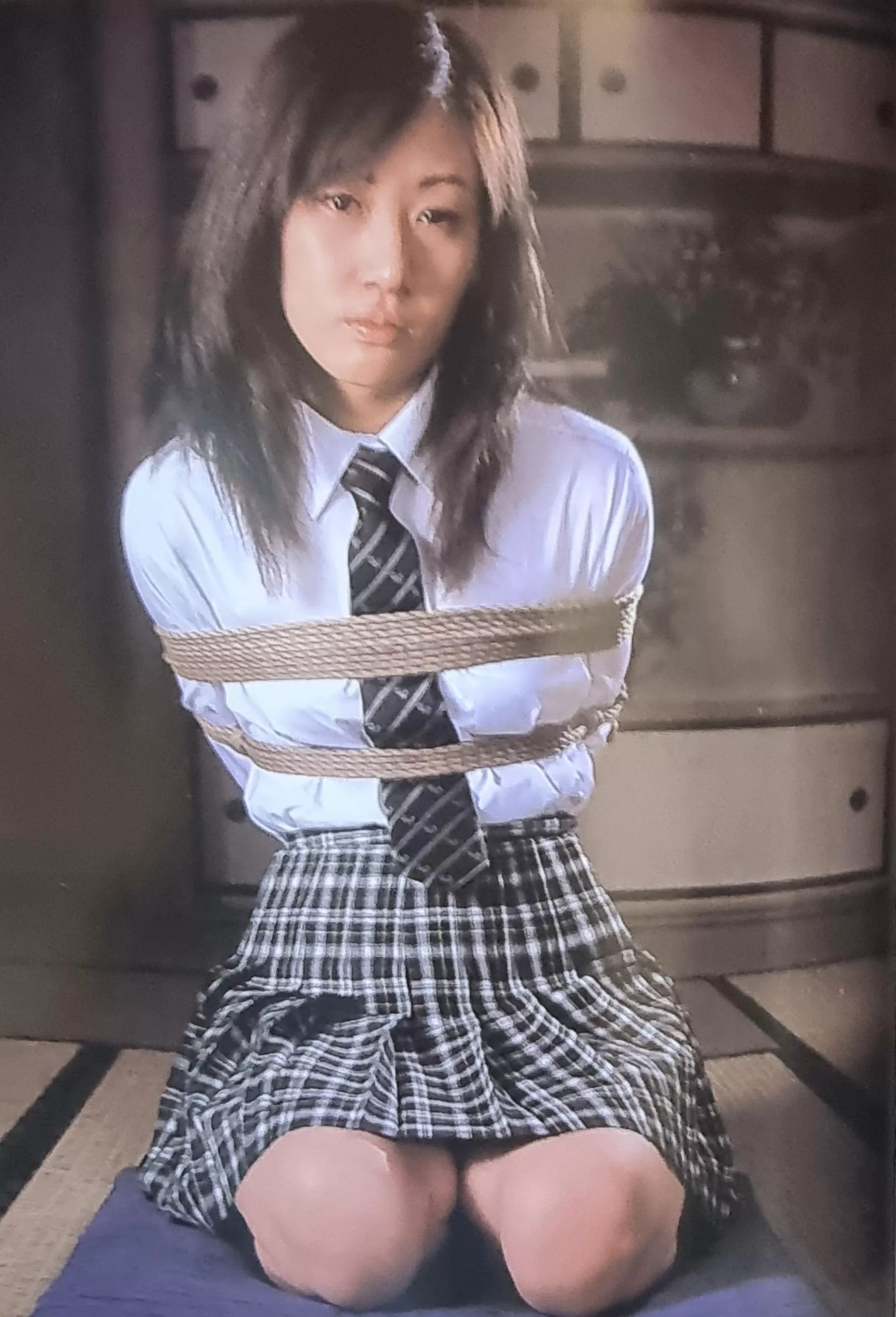 Schoolgirl bondage