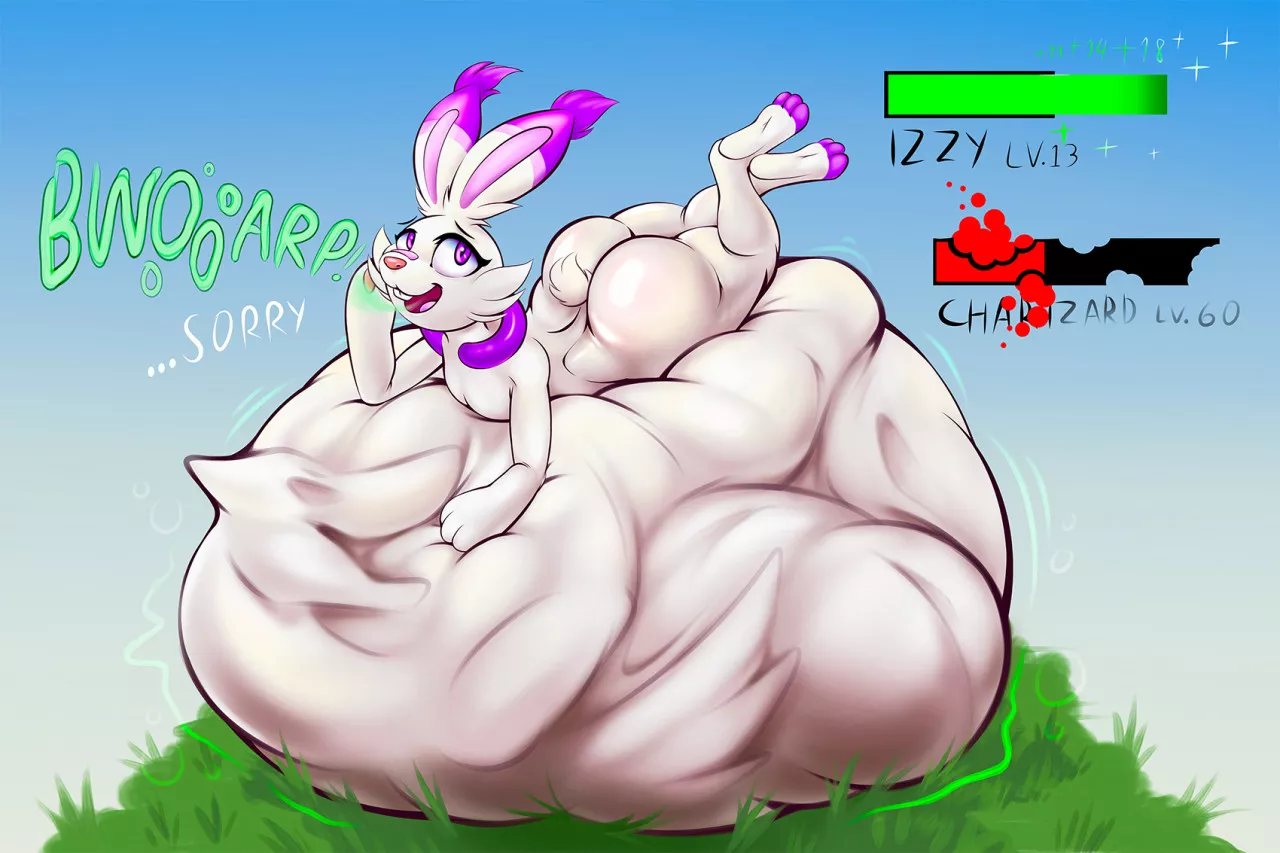 Scorbunny vore (by me, Sassylebraix) [smaller pred] [furry] [pokemon]