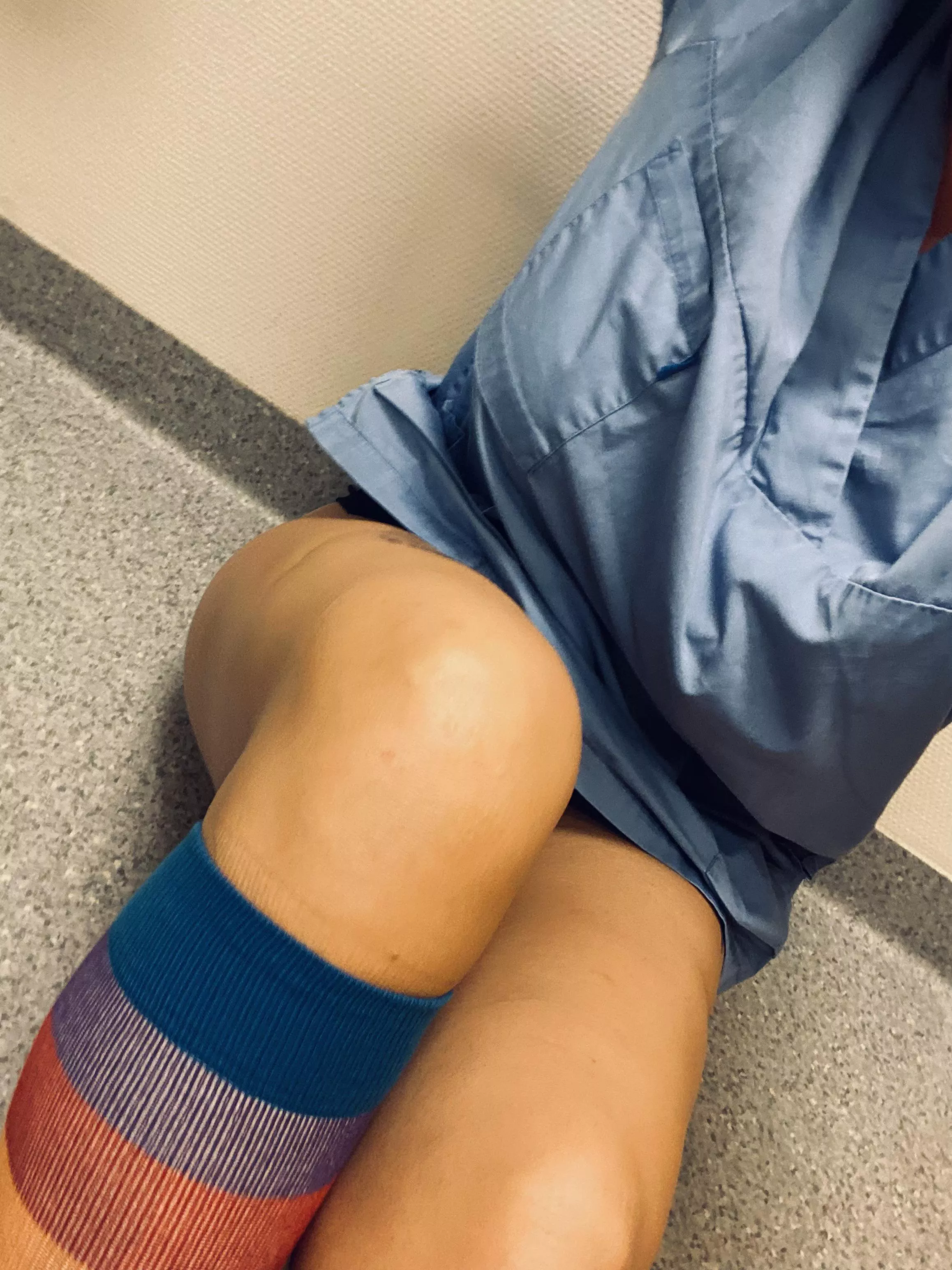 Scrubs and compression socks! Very sexy! ðŸ˜†ðŸ˜‰ (f)41