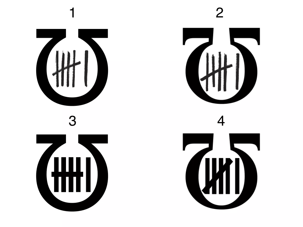 Second draft of “any man/time/place” cumdump symbol.