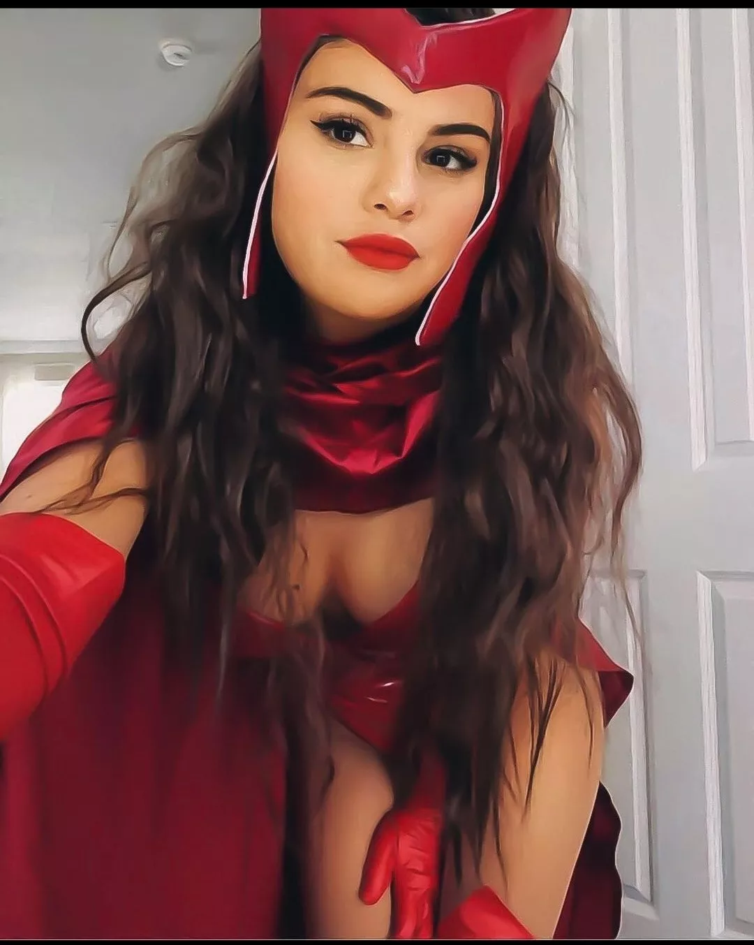 Selena Gomez in a Wanda costume I call this a dream come true!