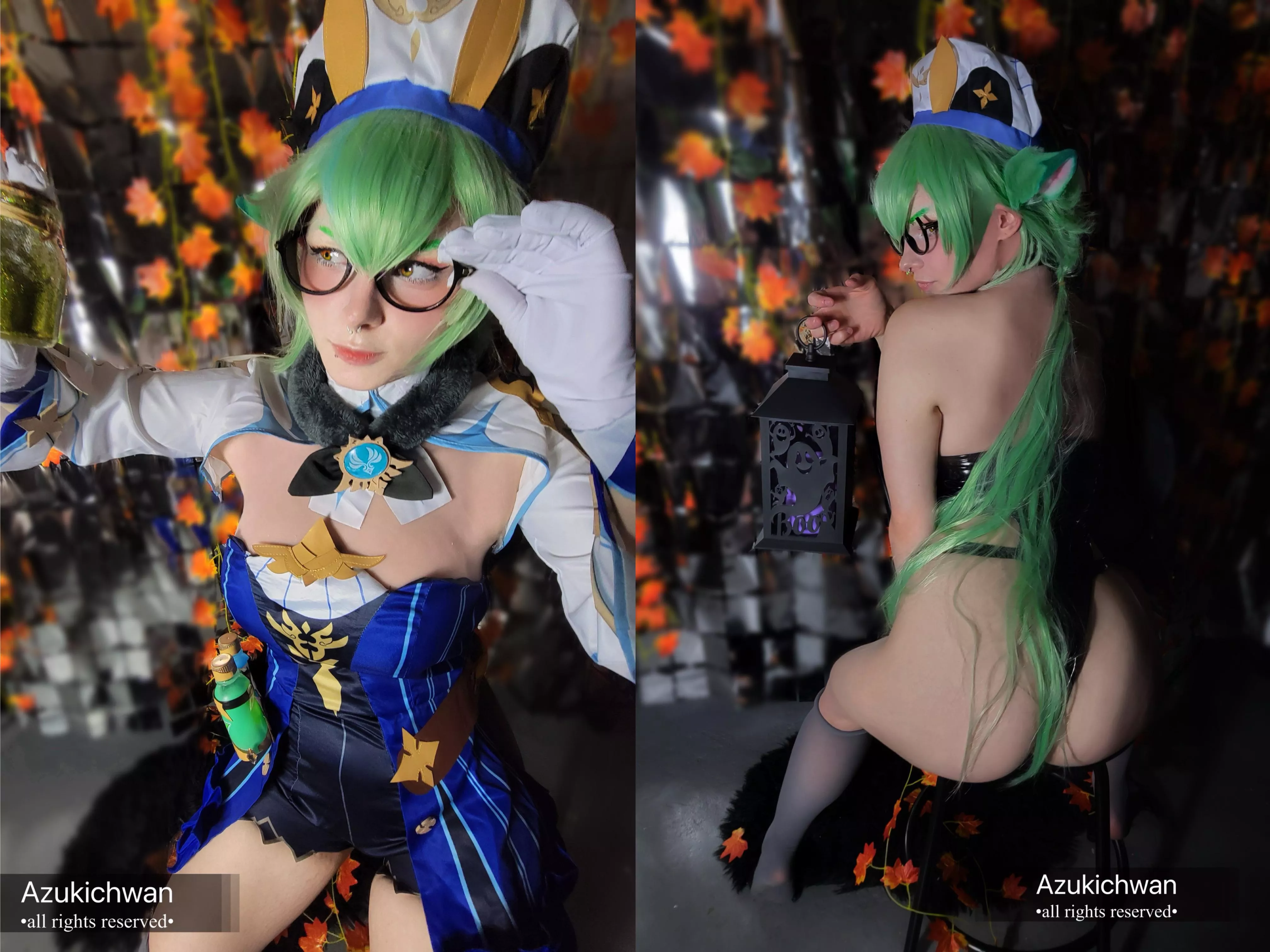 [self] Green Cat By Azukichwan