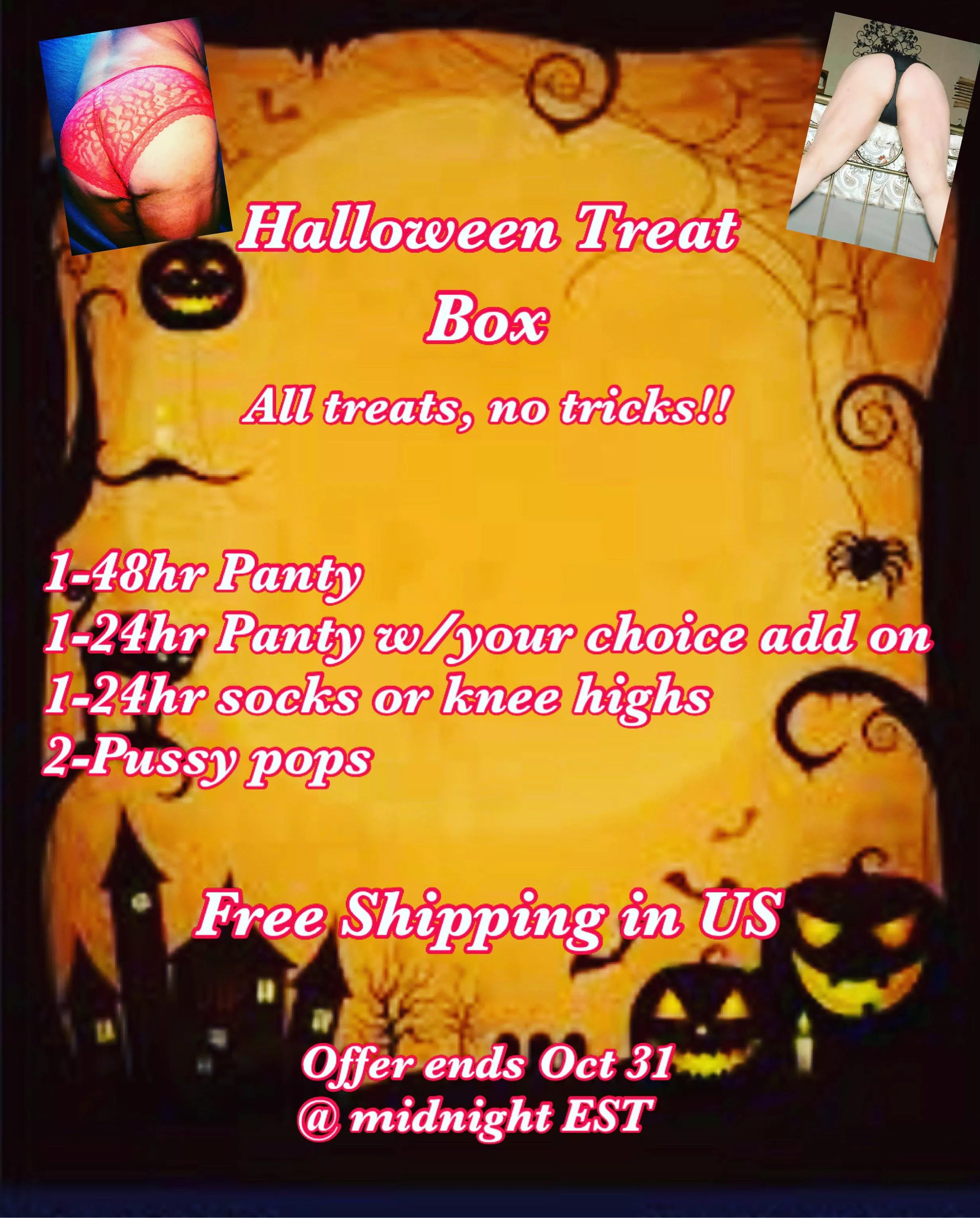 [selling] Cum get your special Halloween treat box! Message me for more info. BettyAnders on Telegram & KIK.