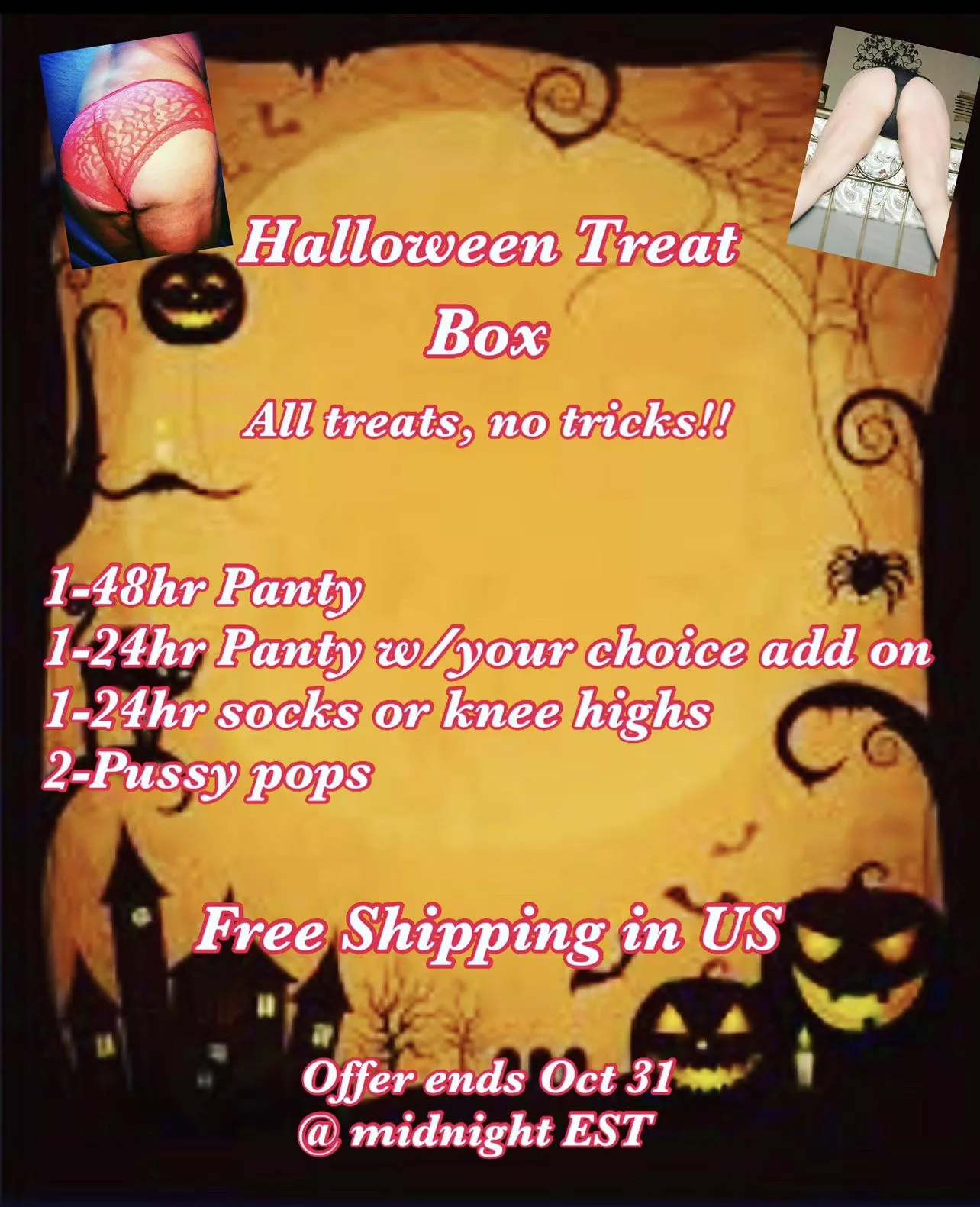 [selling] Cum get your special Halloween treat box! Message me for more info. BettyAnders on Telegram & KIK.