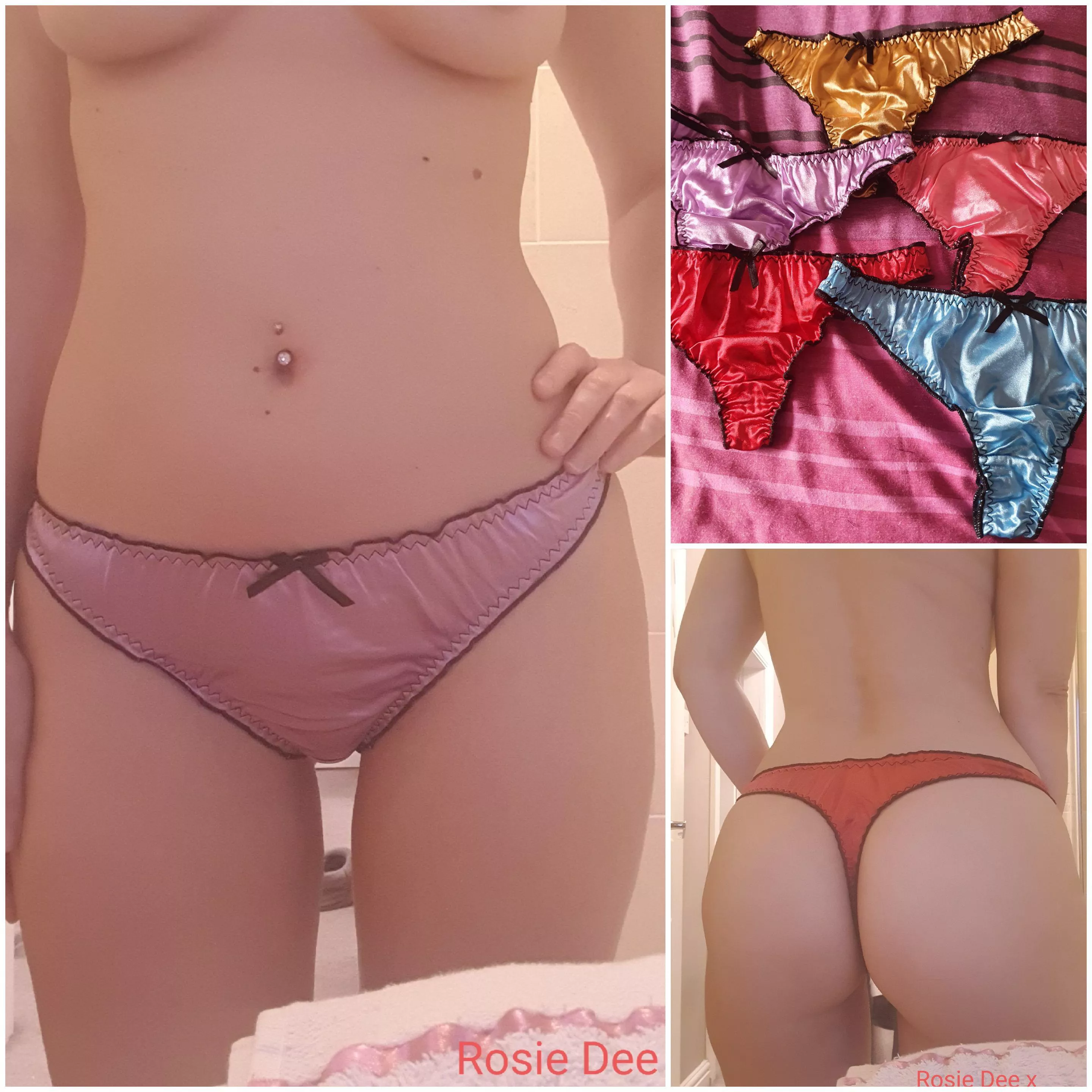 [Selling] October Sale on all my panties. Lots of sexy panties to choose from including these new sexy Satin thongs. Message me for details either here or on kik @indigo_37 Hot UK seller with 5 star reviews 💦❤