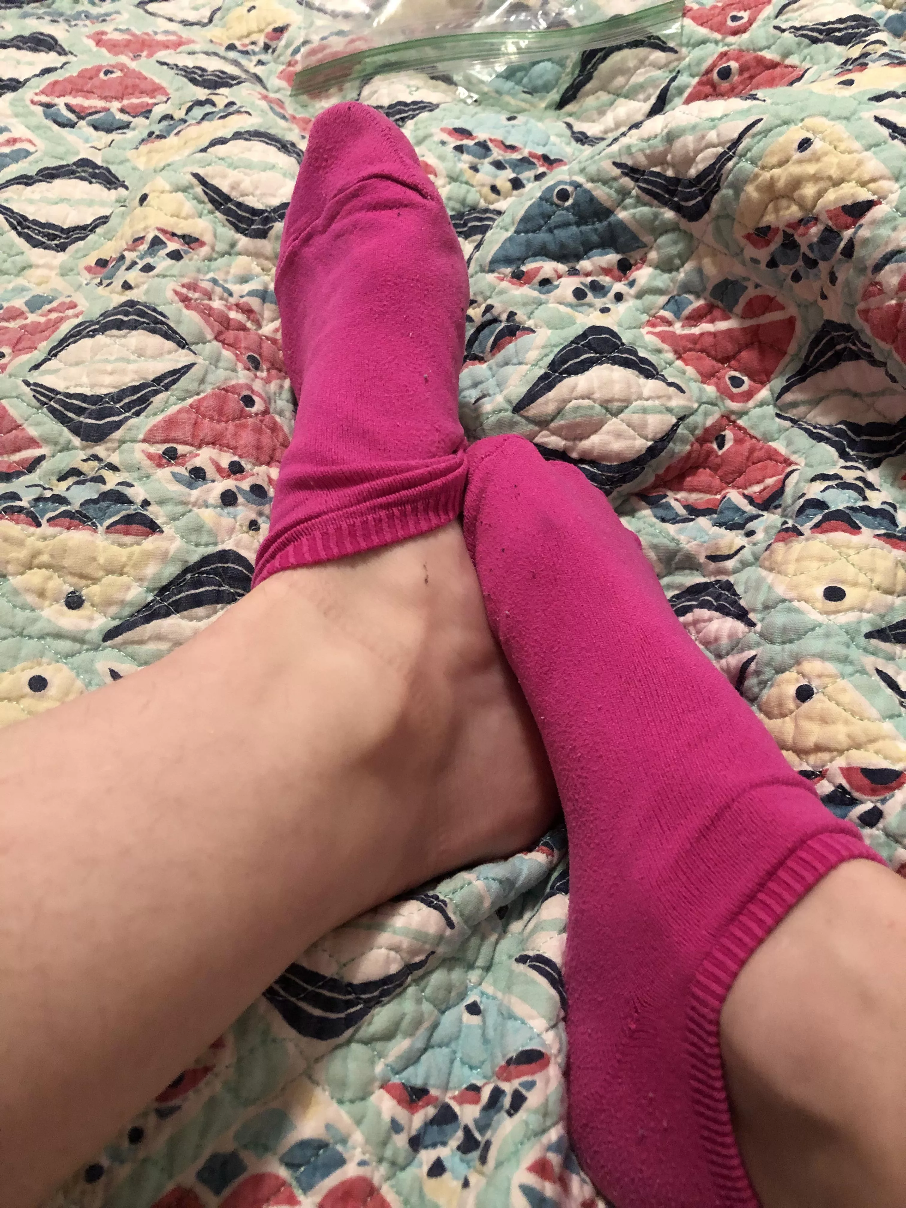 💋[Selling]💋Hot pink nylon ankle socks! Worn for a long day of work in the hot FL sunshine 😋 PM me with any questions, I can’t say “Yes!” unless you ask!😘