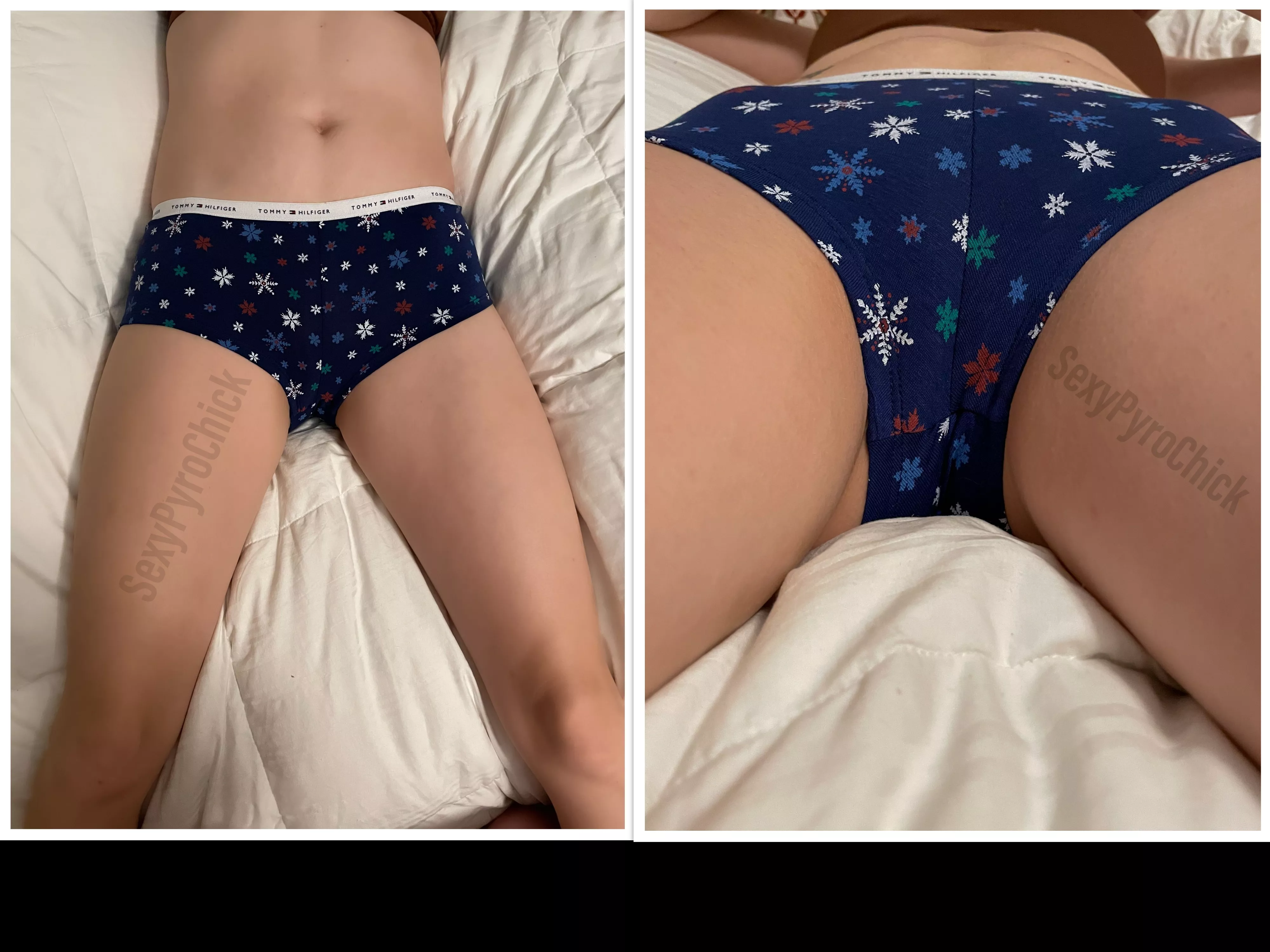 [Selling](USA)❄Let it snow panties❄Ready for me to fill them with cream for you 👅Looking for something different ❓ Check out my profile to raid my panty drawer🩲[$30]