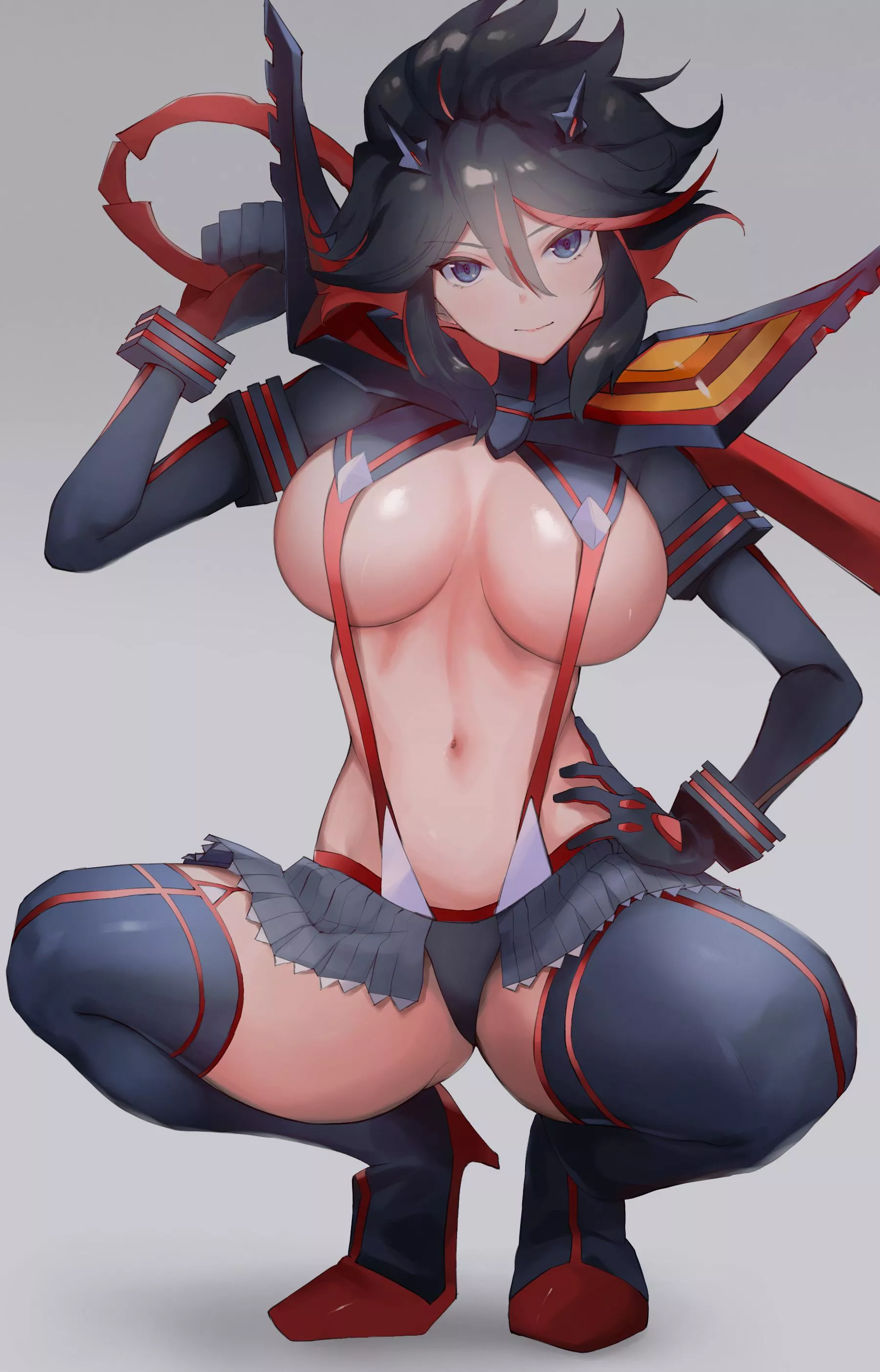 Senketsu holding on for dear life