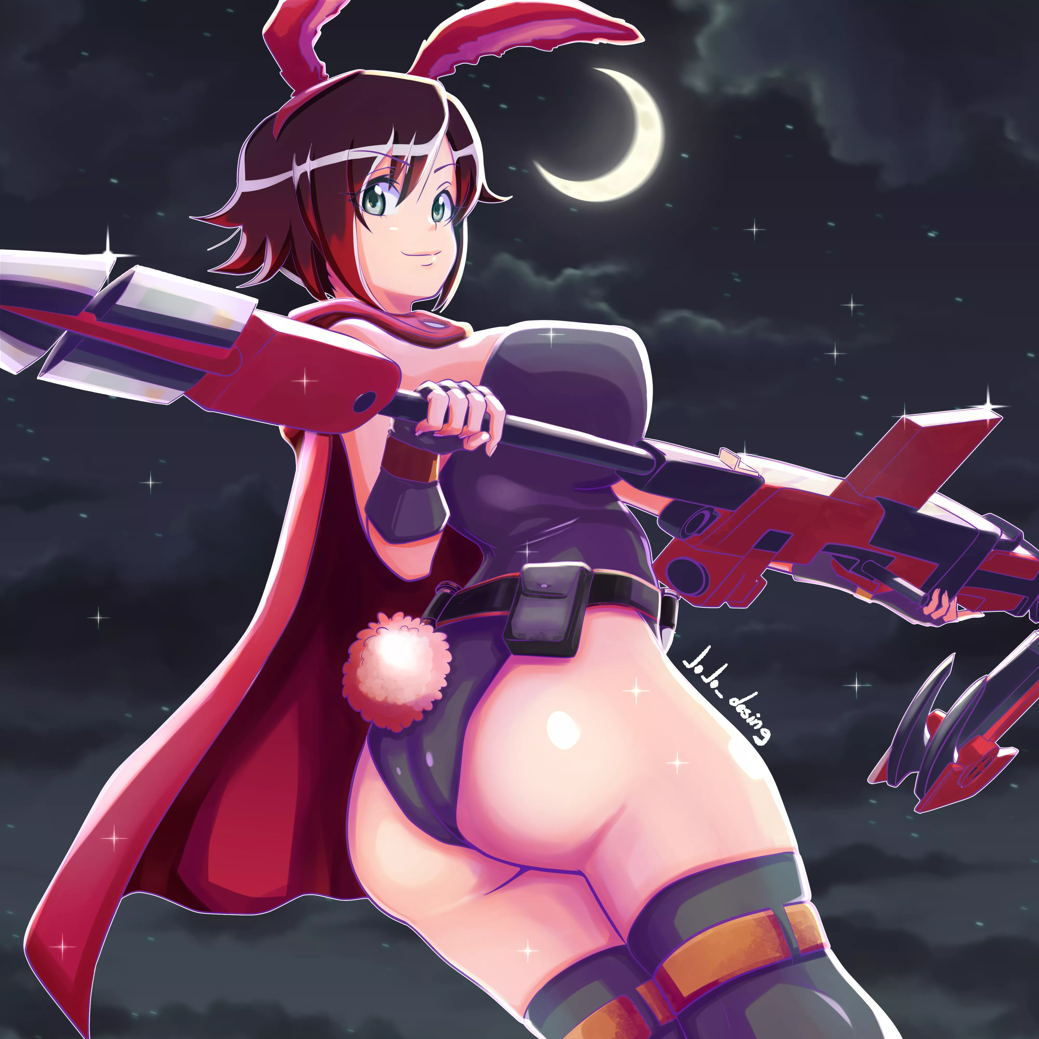 Sexy bunny girl outfit ruby (rafaelrivero114) [rwby] commissioned by me