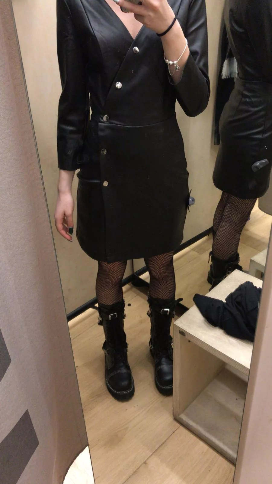 Sexy Leather Dress Supremacy...What would you do to her?