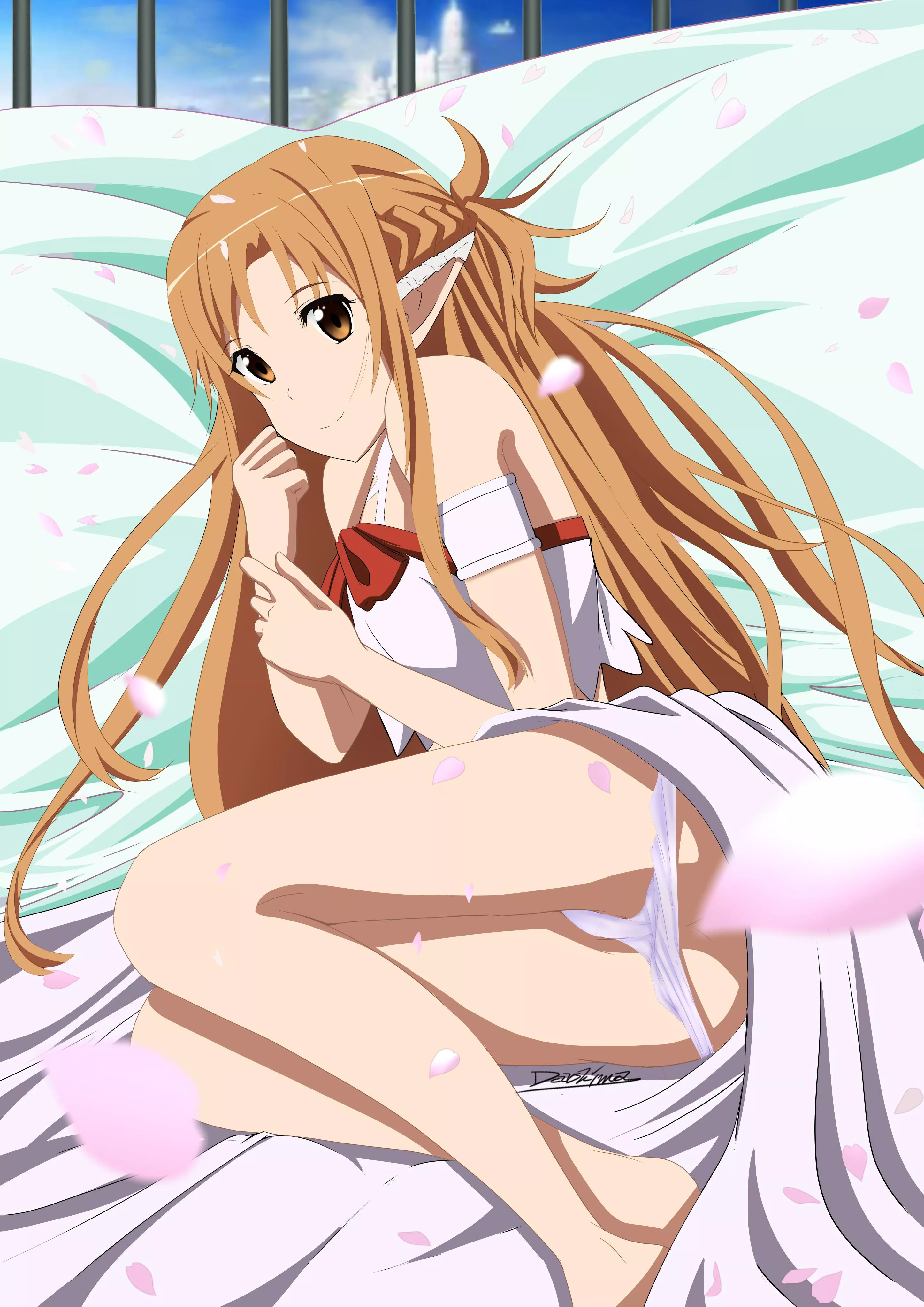 Sexy thigh shot of Asuna