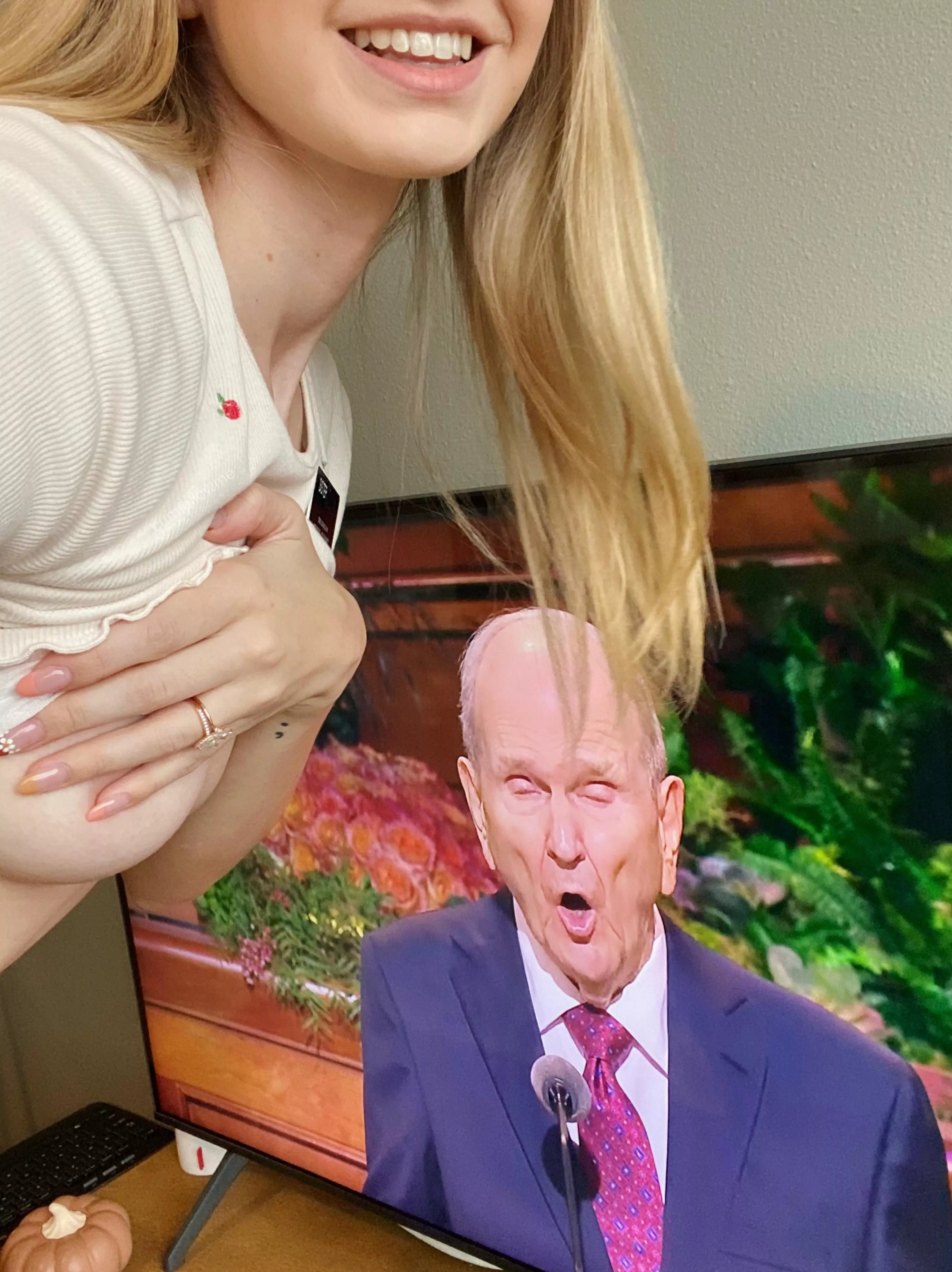 sharing my mormon missionary tits with the mormon prophet