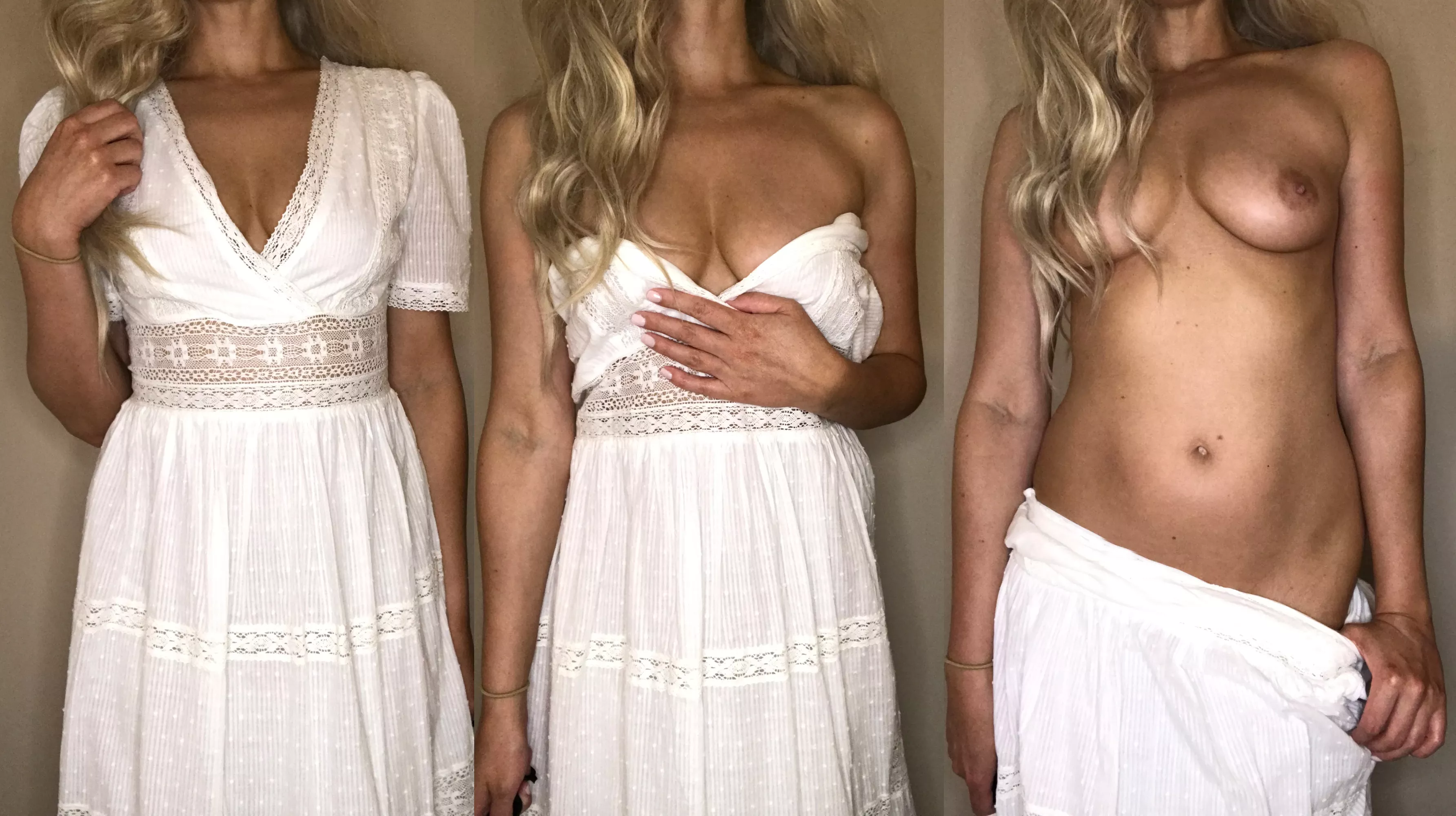 Sharing my white dress on... and off