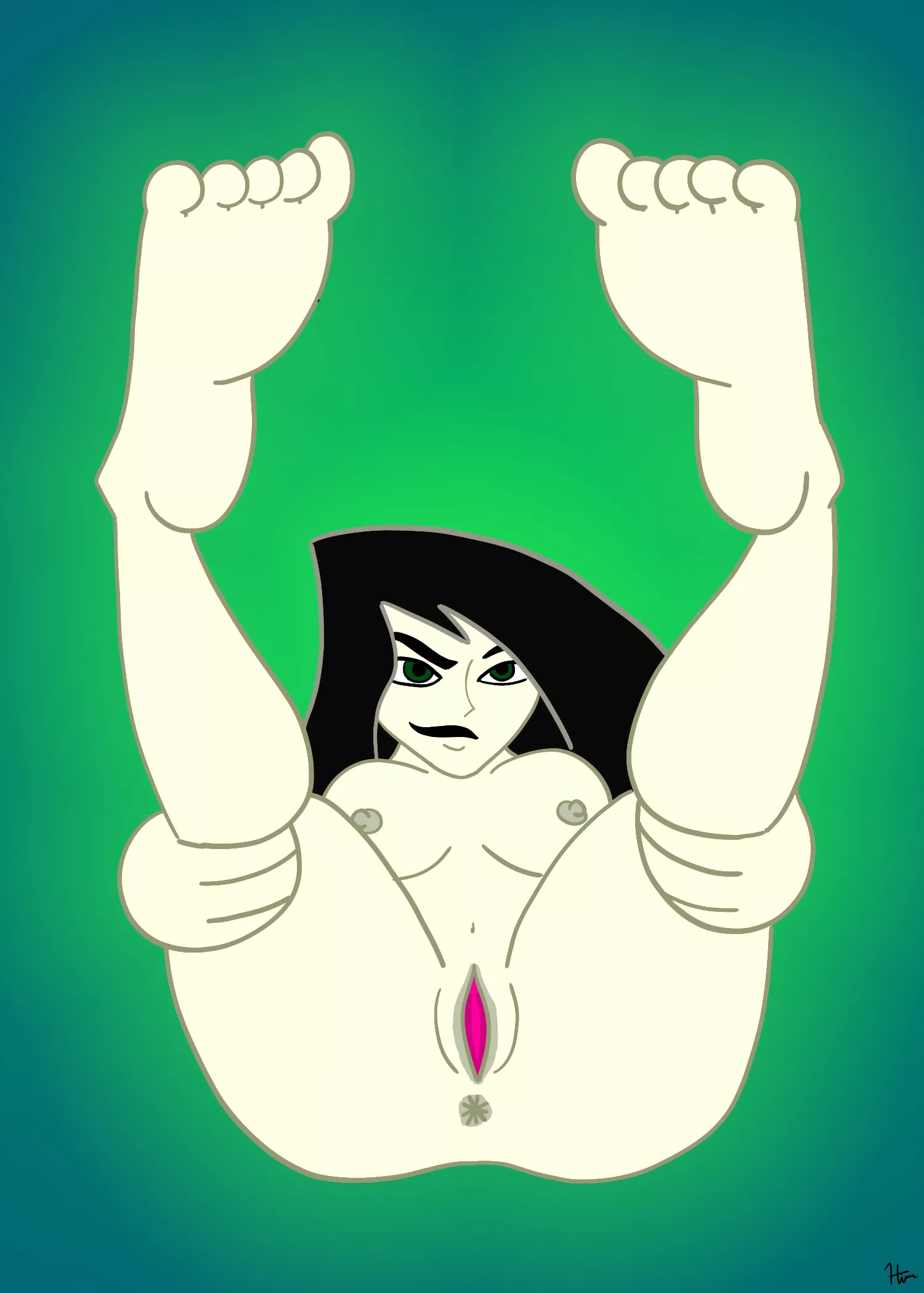 Shego with her legs up (HimerosDraws) [Kim Possible]