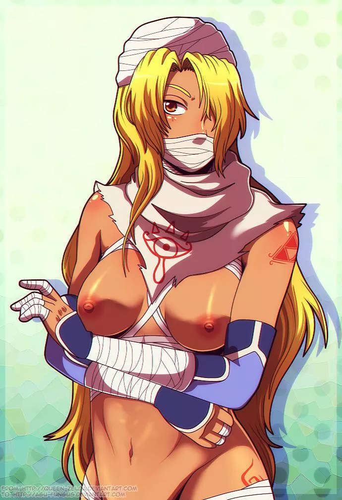 Sheik showing off her chest