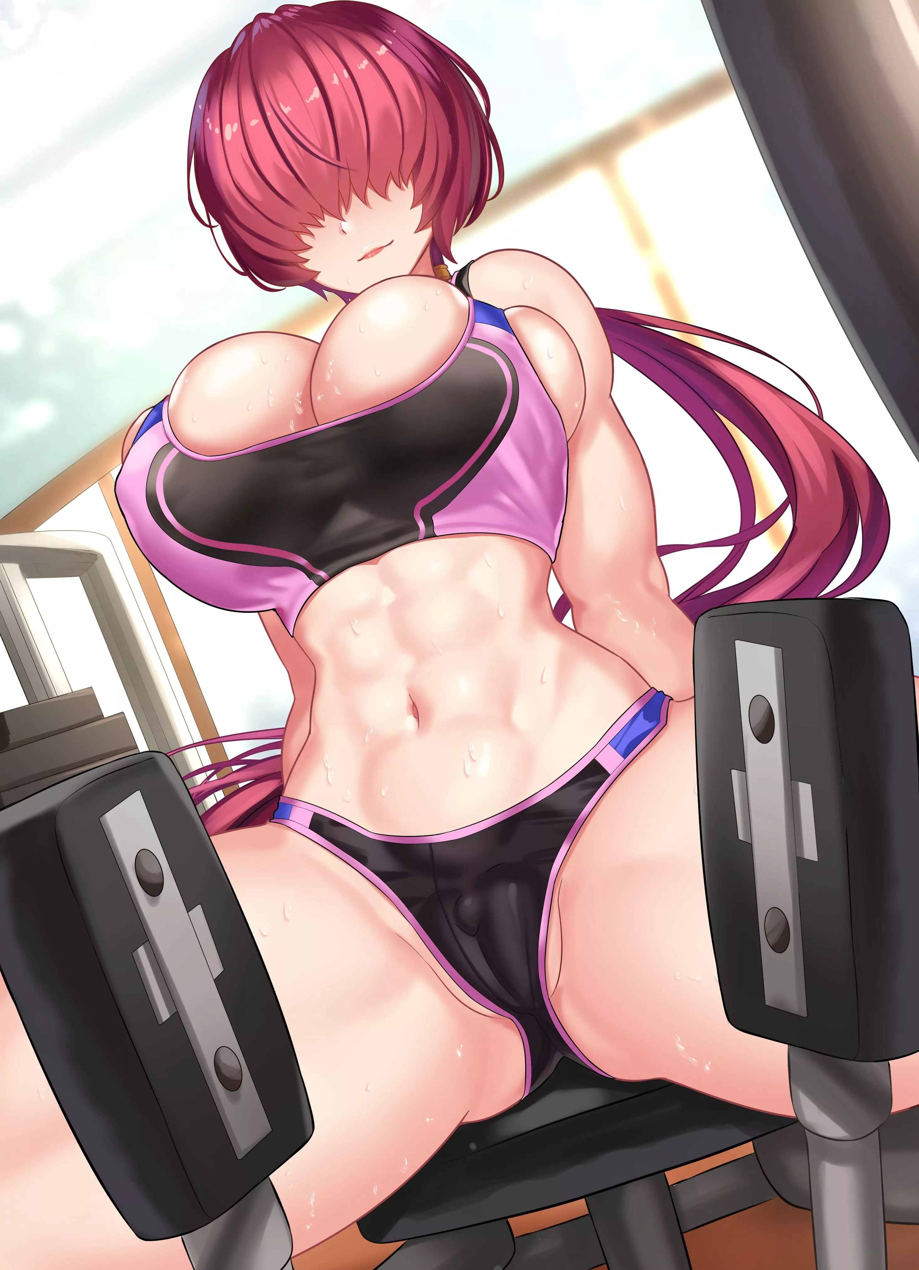 Shermie getting a workout