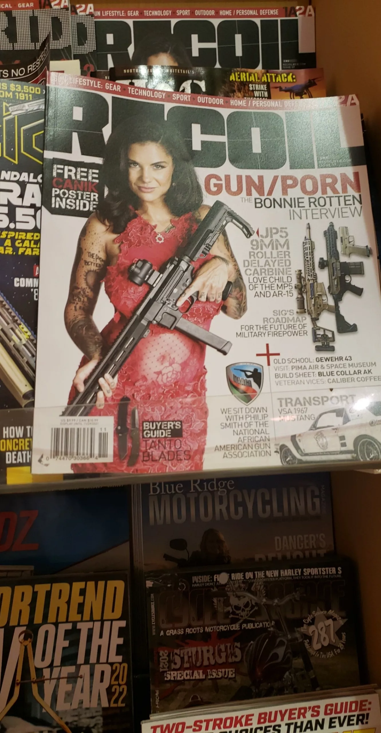 shes in a gun magazine.