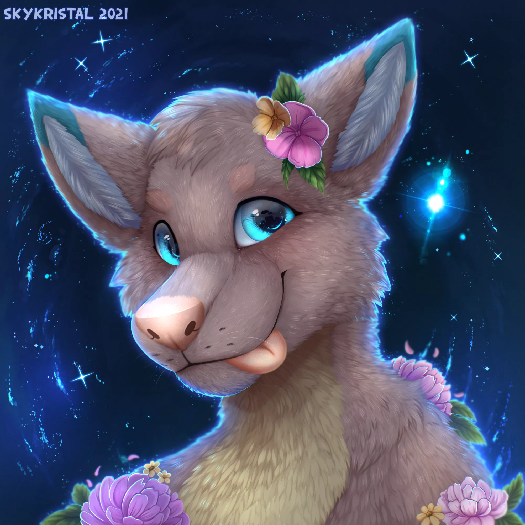 Shiny Portrait YCH commission for Derrick 🌸💙