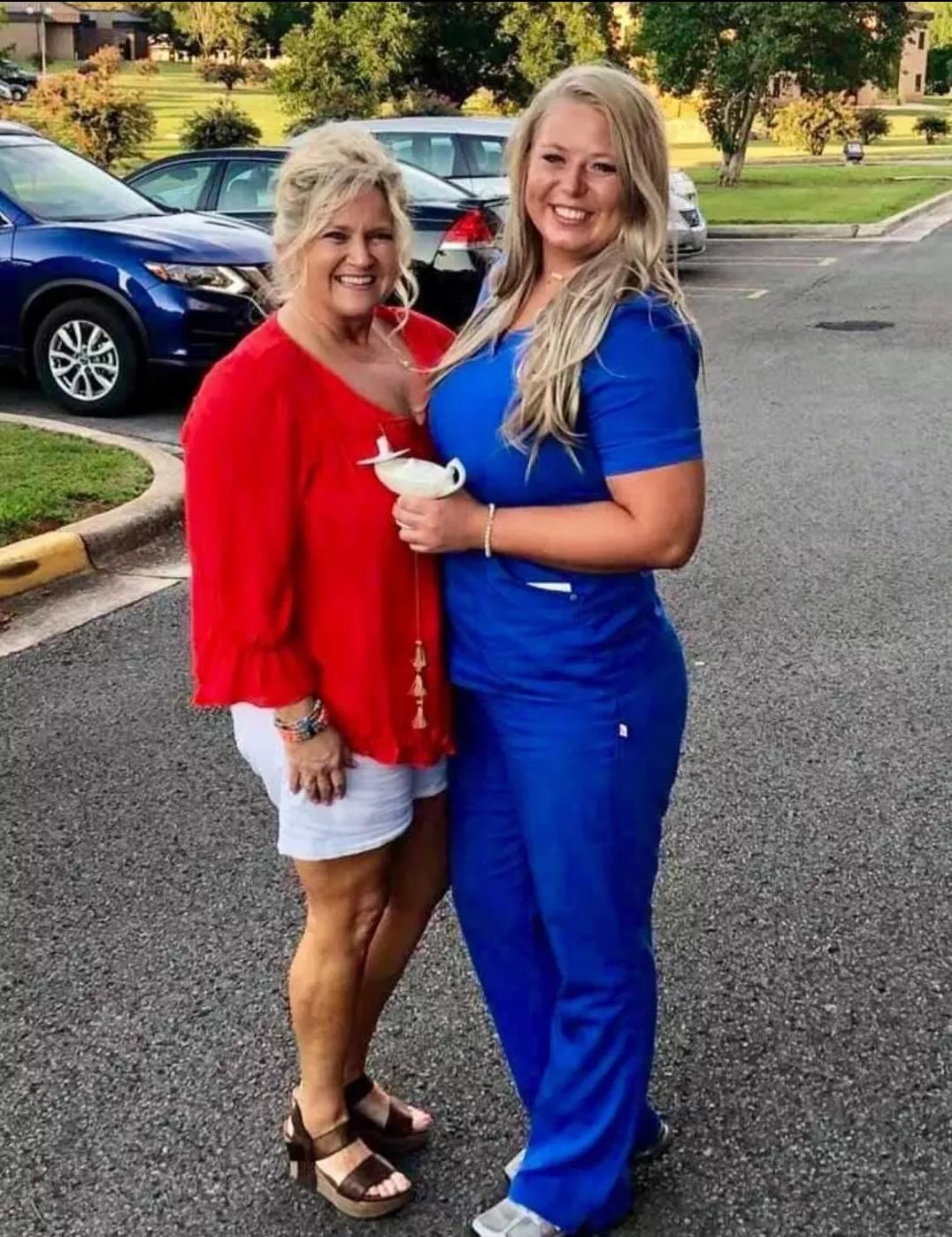 Short mom or busty daughter?