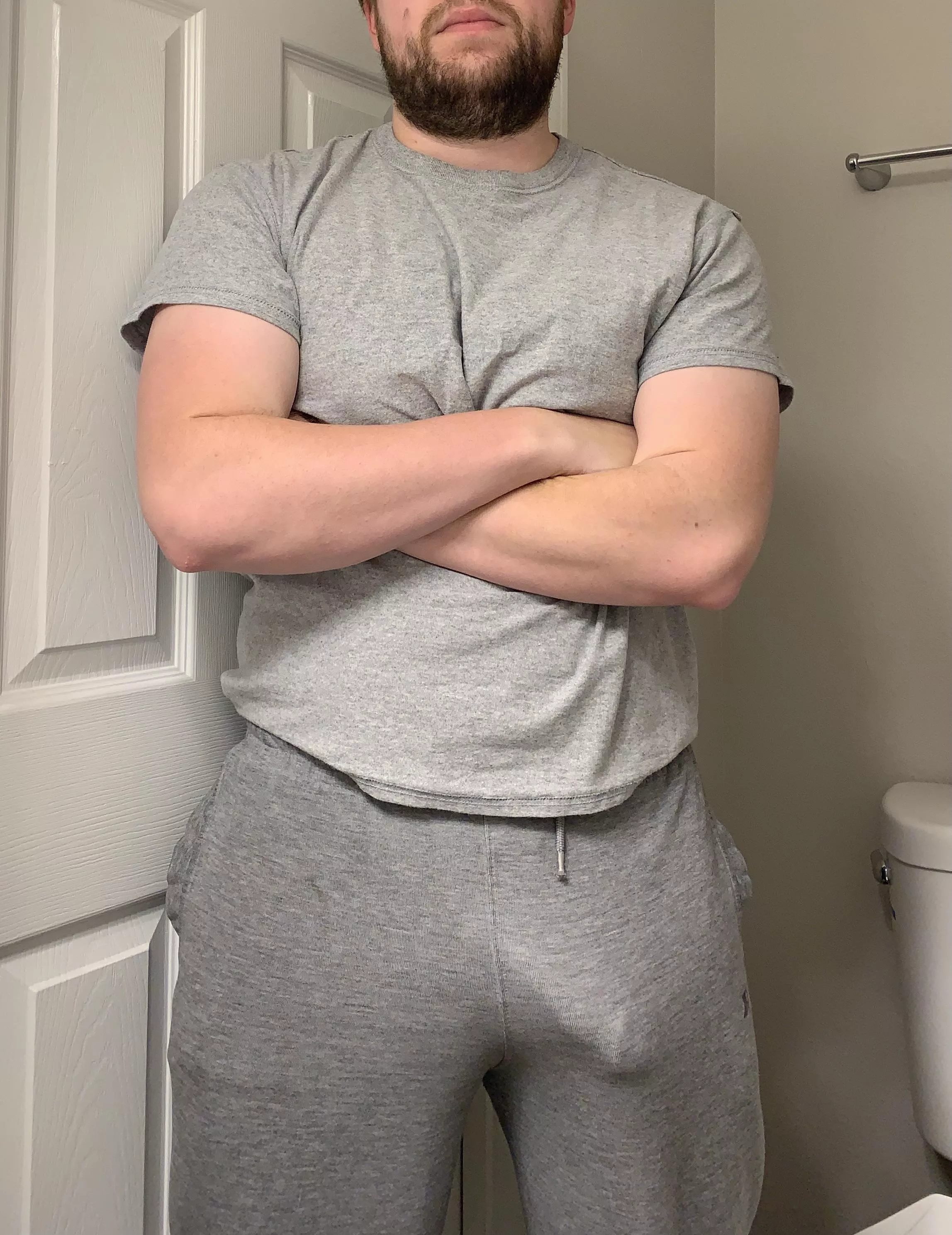 Should I go commando in grey sweatpants more often?