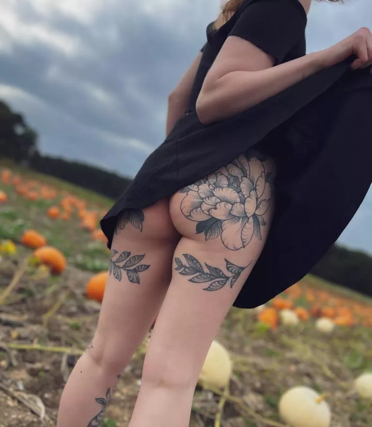 Showing off at the pumpkin patch