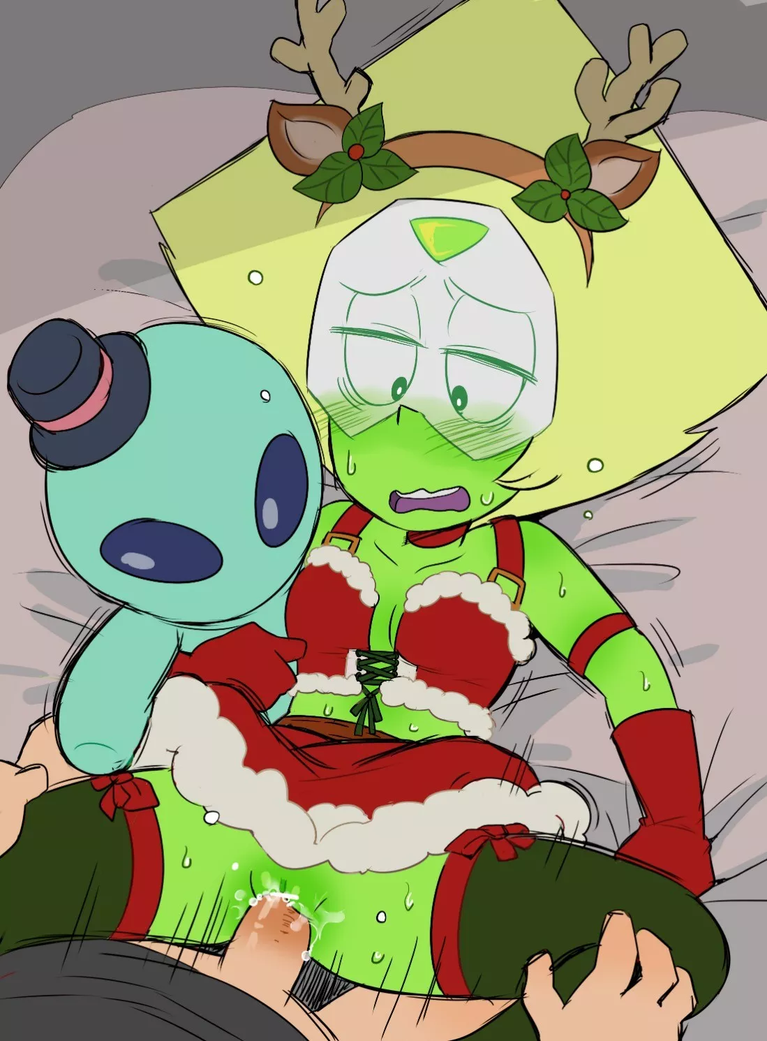 Showing Peridot the magic of Christmas