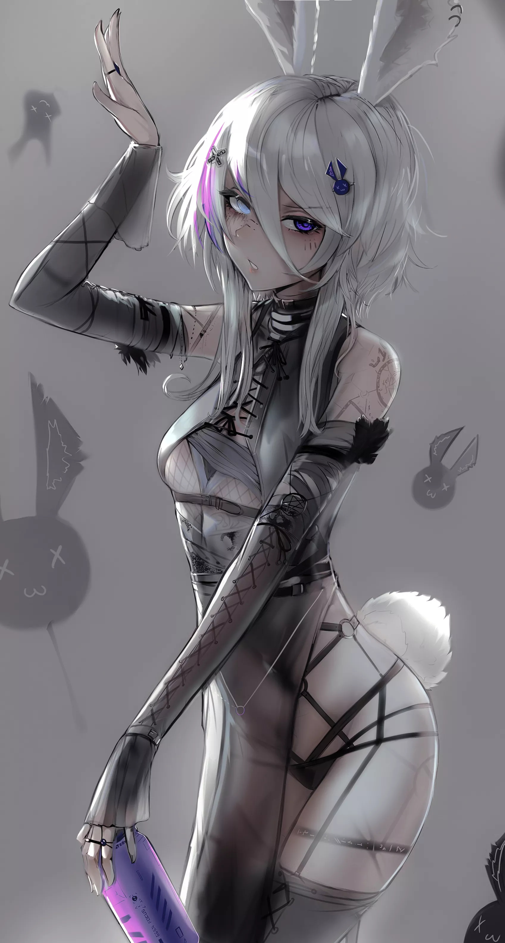 Silver bunny girl [Original]