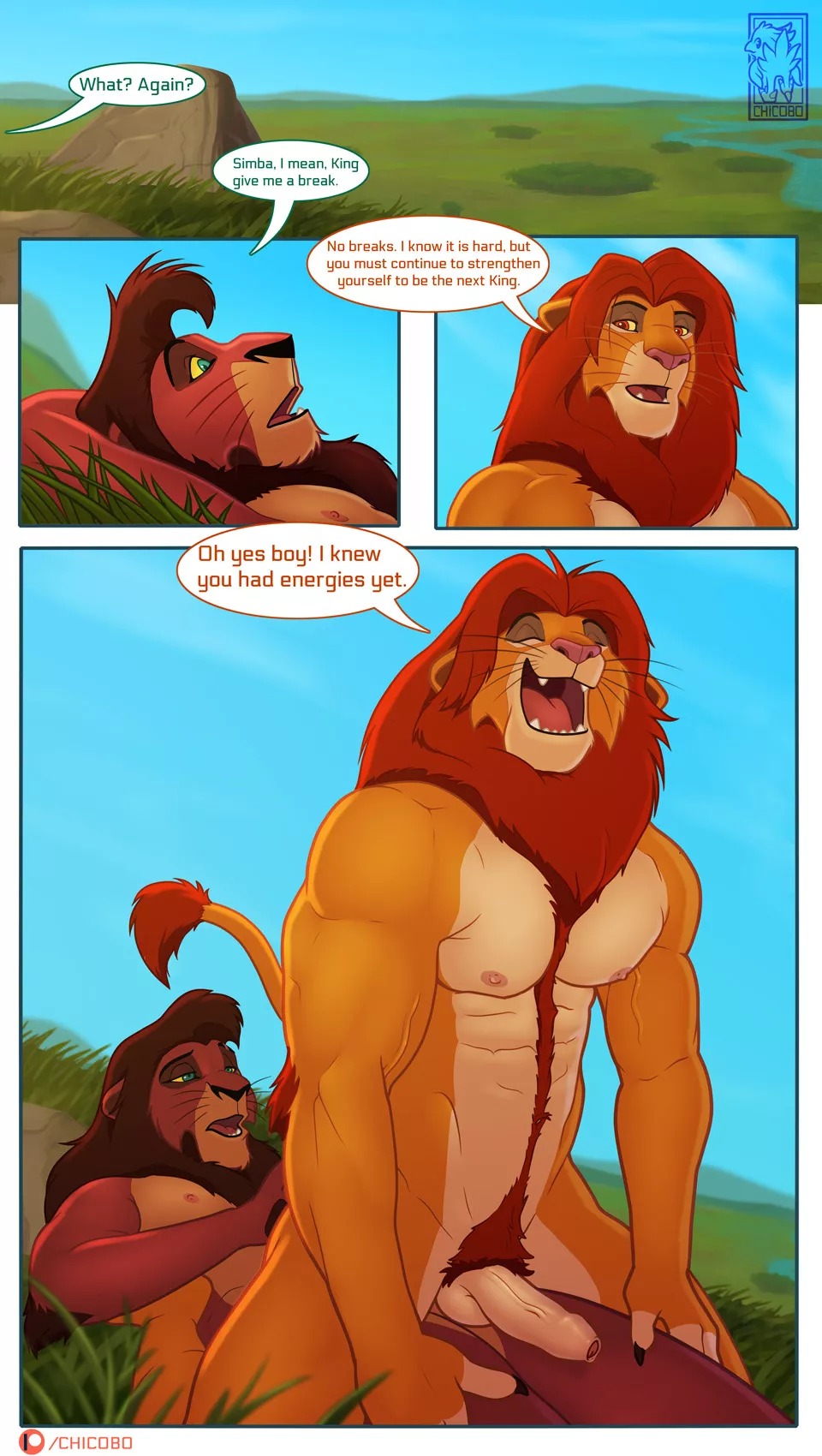 Simba & Kovu by Chicobo