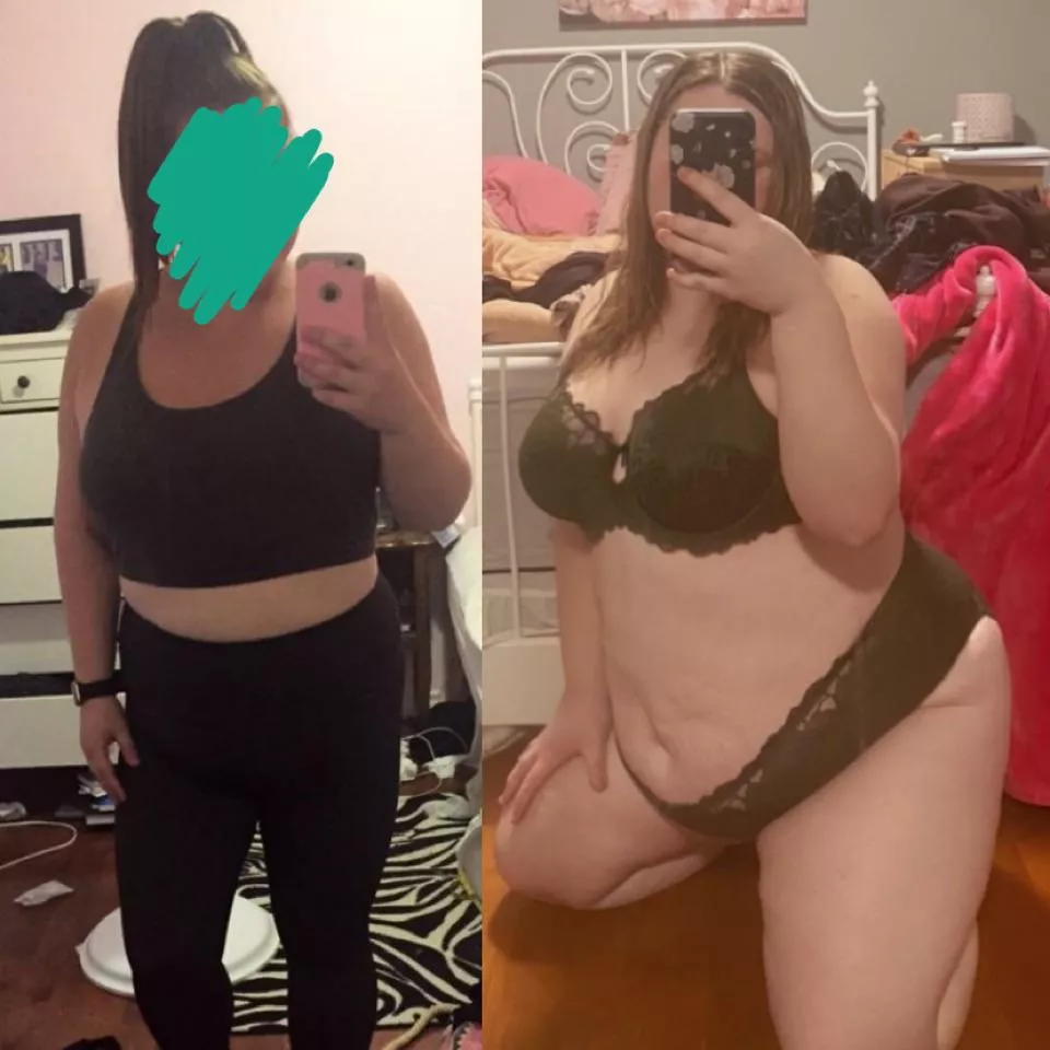 since you guys love the before & after!! (+45 lbs)