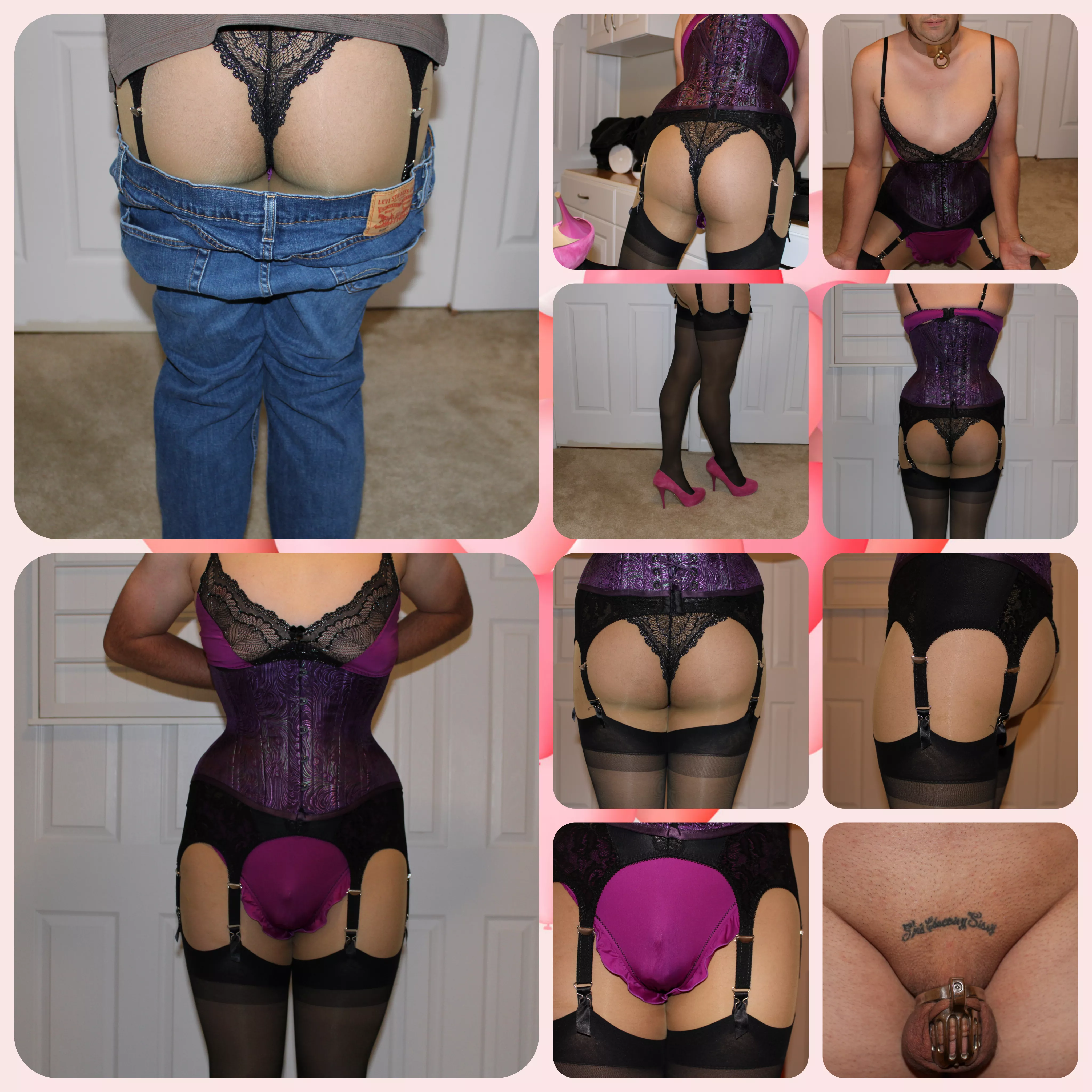 Sissy Uniform and Chastity 2021/11/29