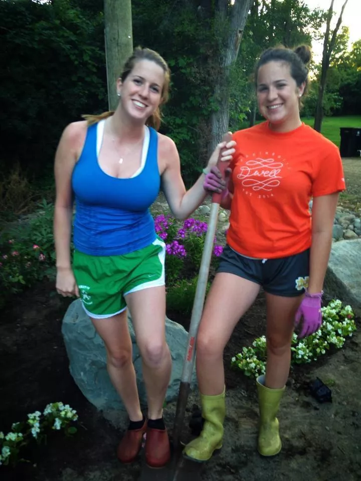 Sisters in the garden