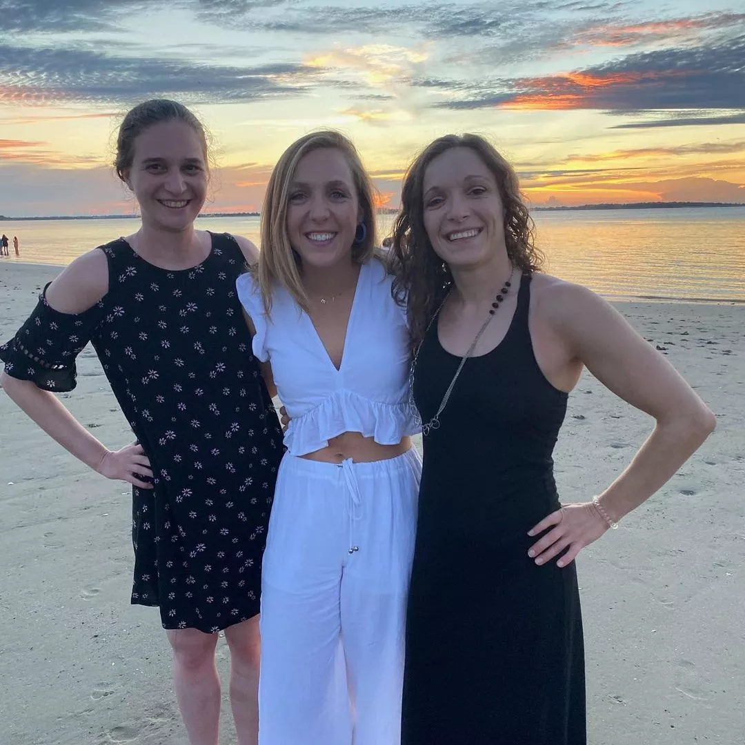 Sisters on the beach