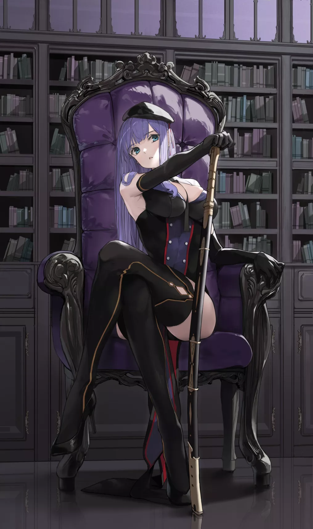 Sitting in her Study