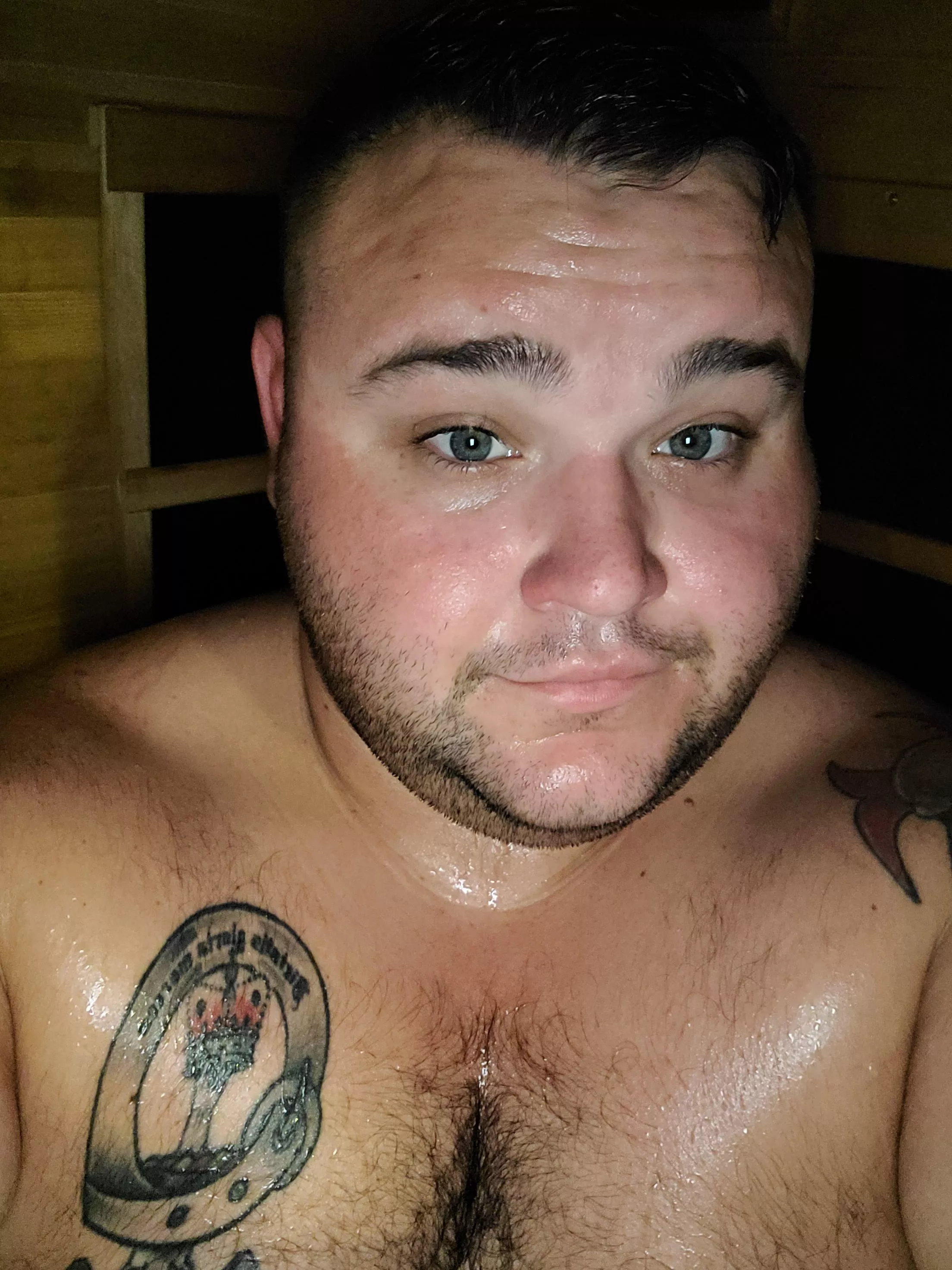 Sitting in the sauna for 50 minutes!