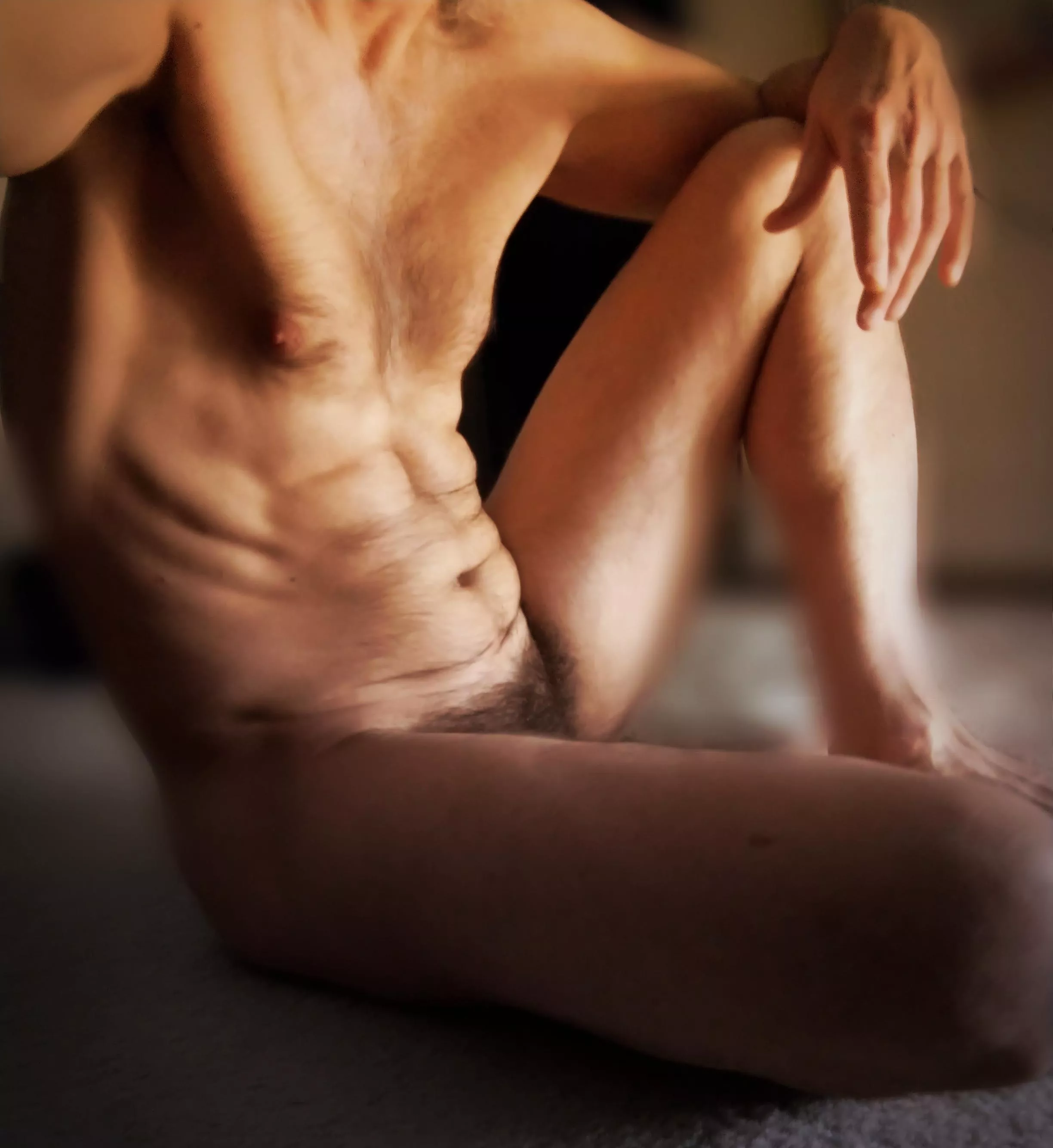 Sitting male nude