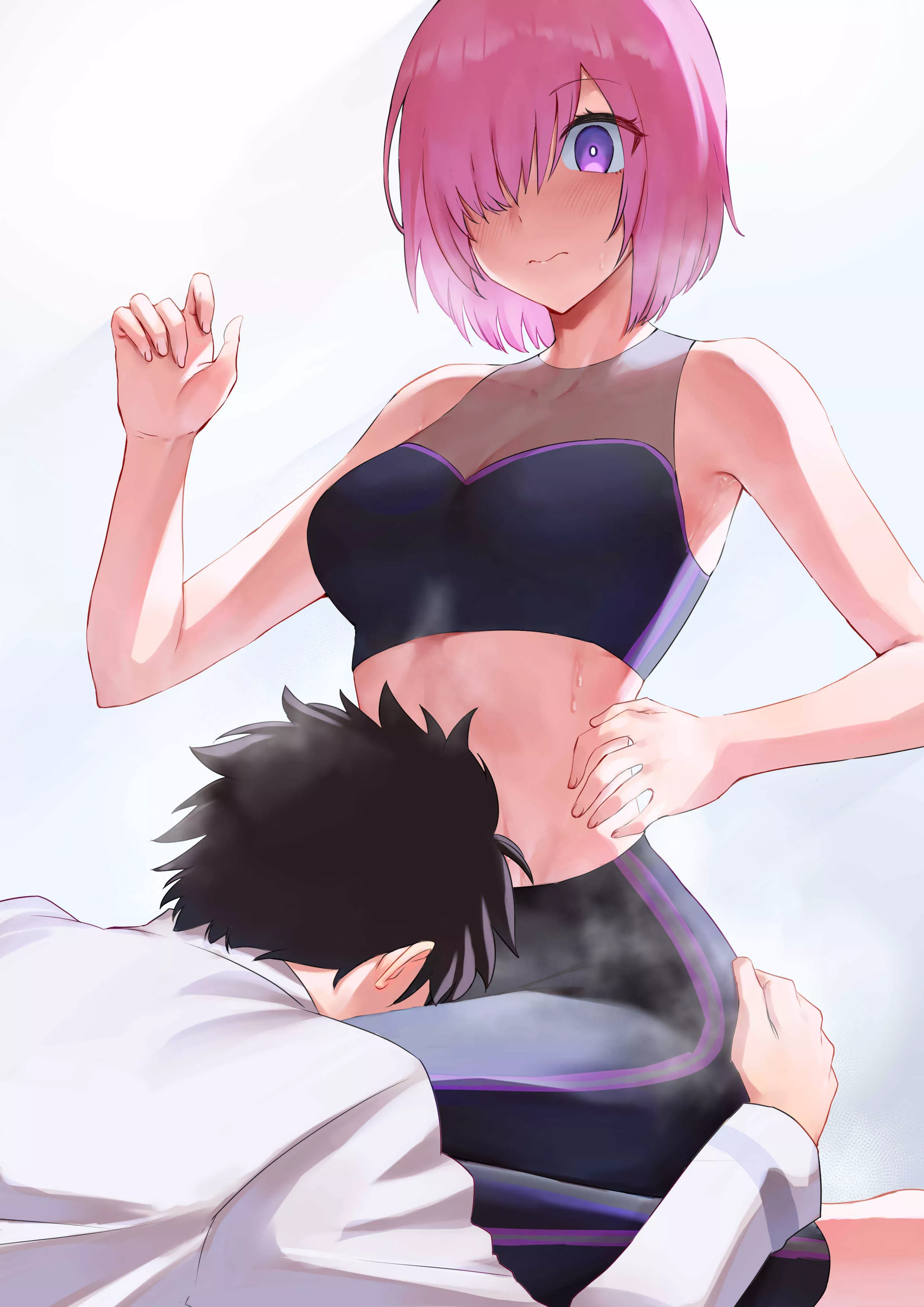 Smelling Mash's thighs after a workout (Memero 7272) [Fate]