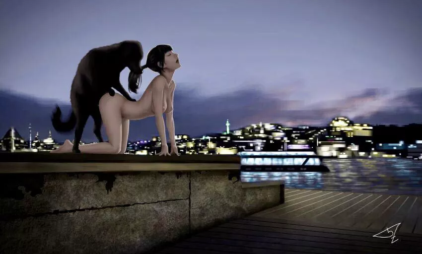 Sneaking up to the roof top to give herself to her master... (5Z æ— é¢˜)