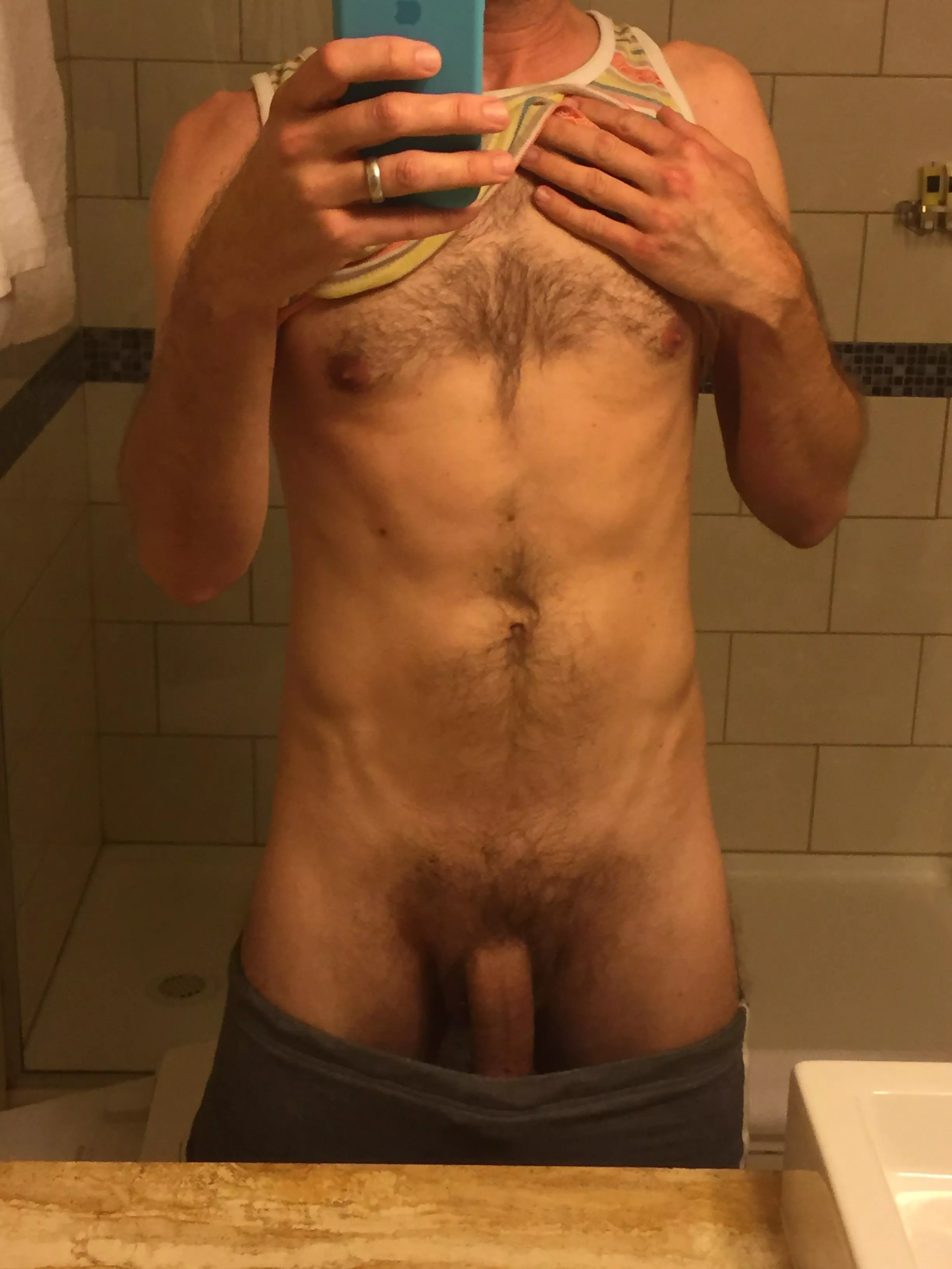 Sniff dad’s pubes while you throat this big daddy dick