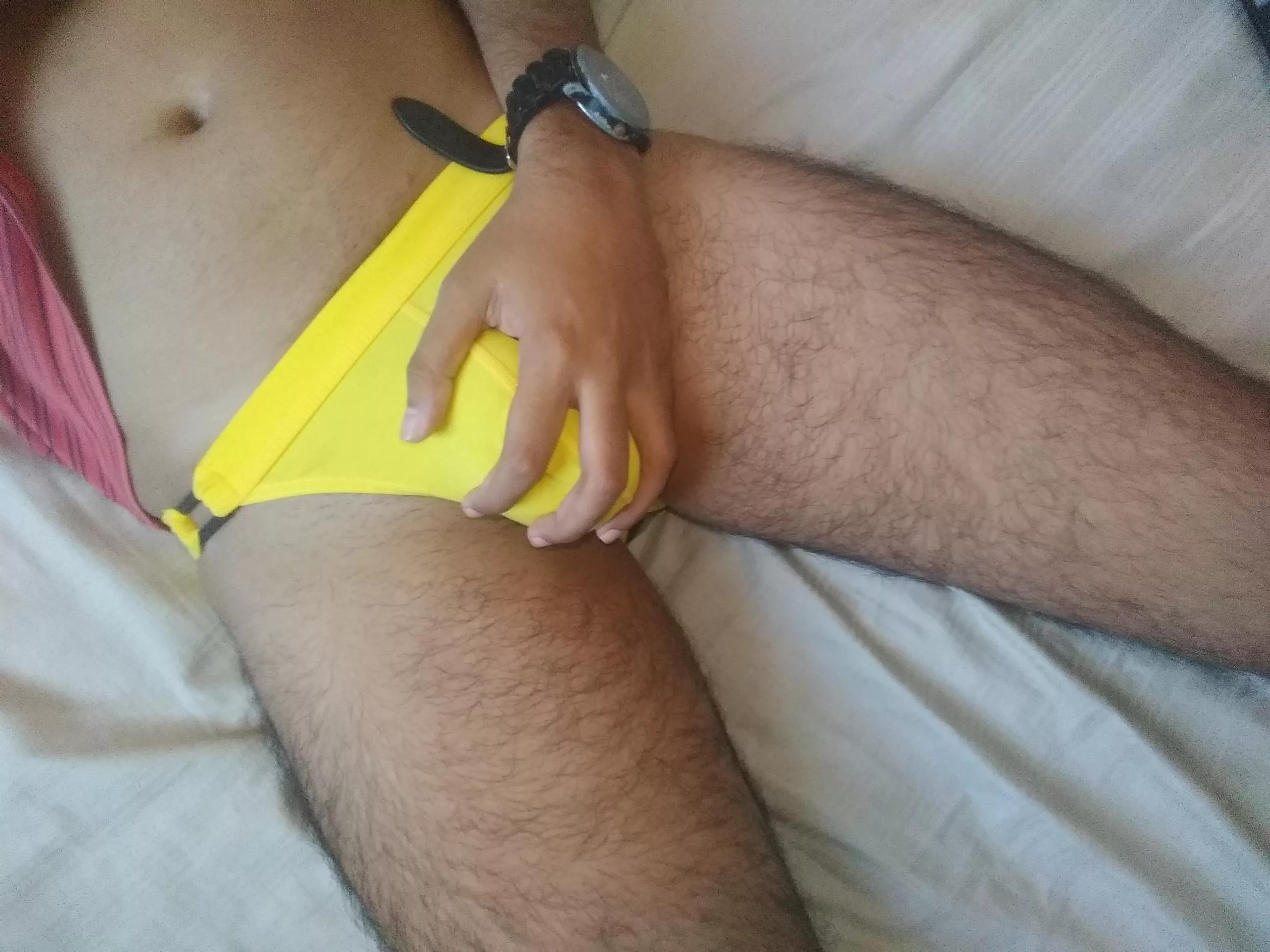 So I'm bi ðŸ˜ girlfriend bought me my first set of jockstraps cuz I find them so hot! (yes she knows and okay with me exploring) Now I jist wanna get my dick rubbed, sucked and bent over and get fucked. Any volunteers? I feel so hot in these ðŸ¤¤ðŸ¤¤ðŸ