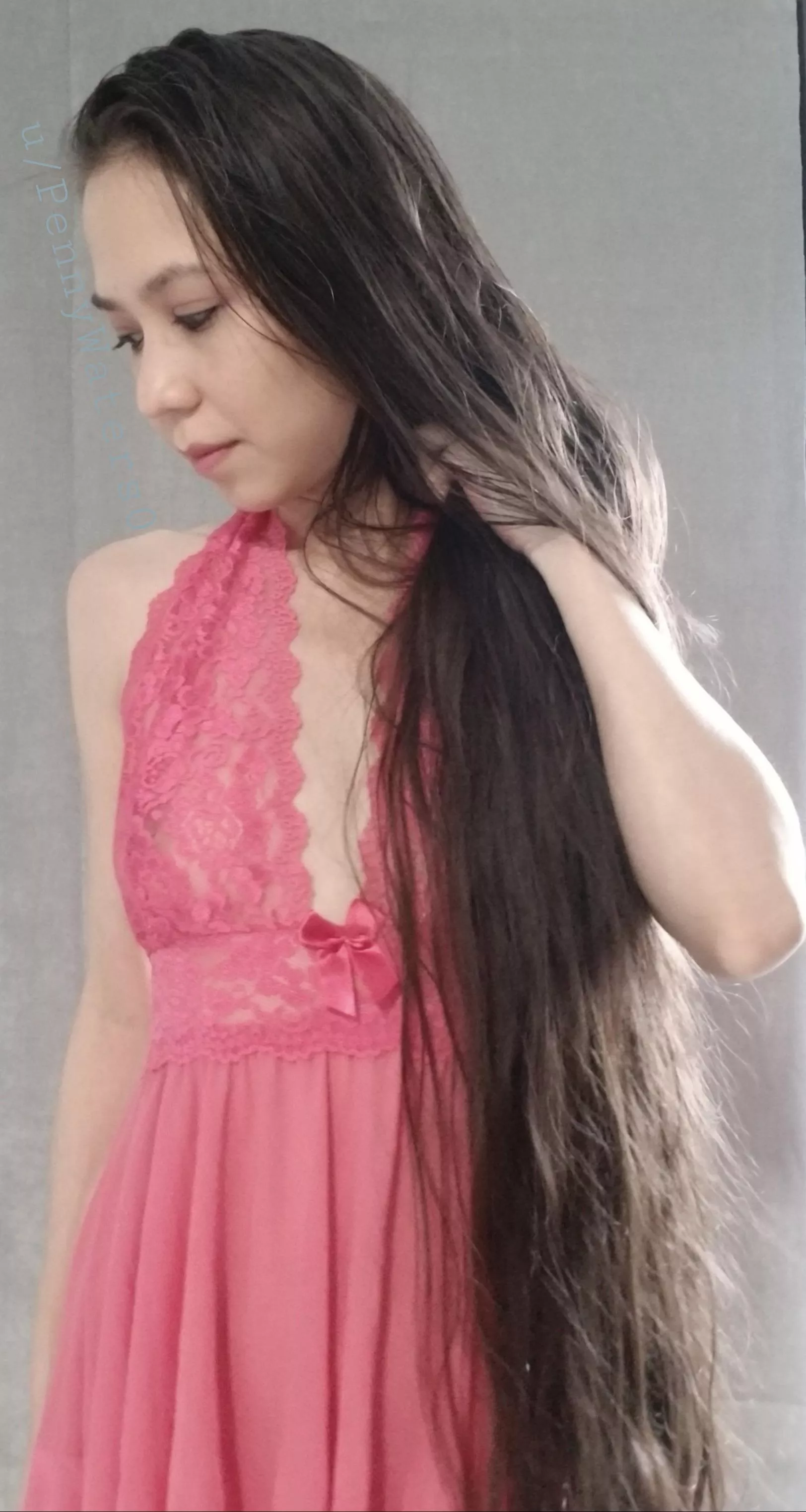 So sexy to play with my long hair