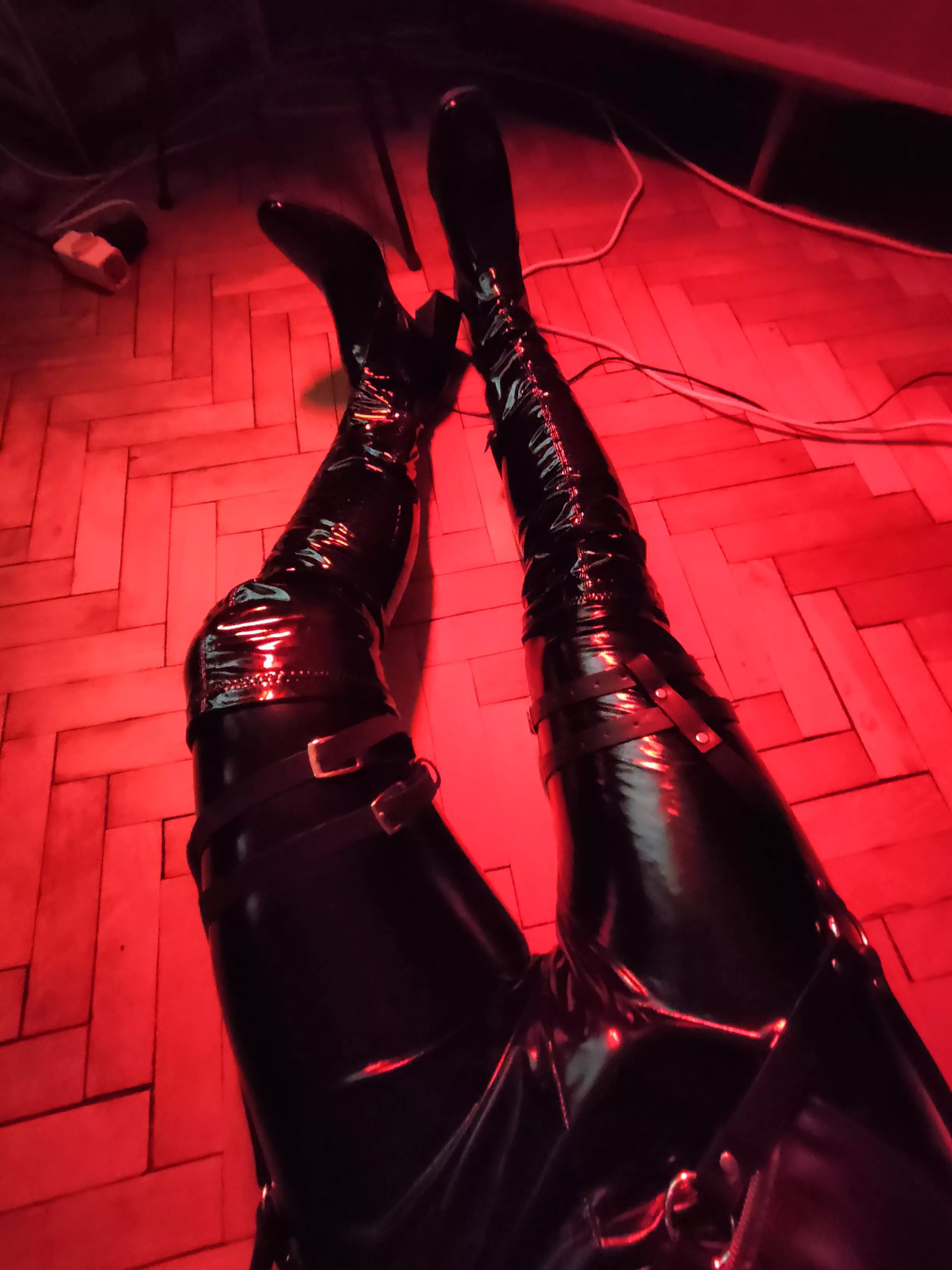 So shiny hell boots