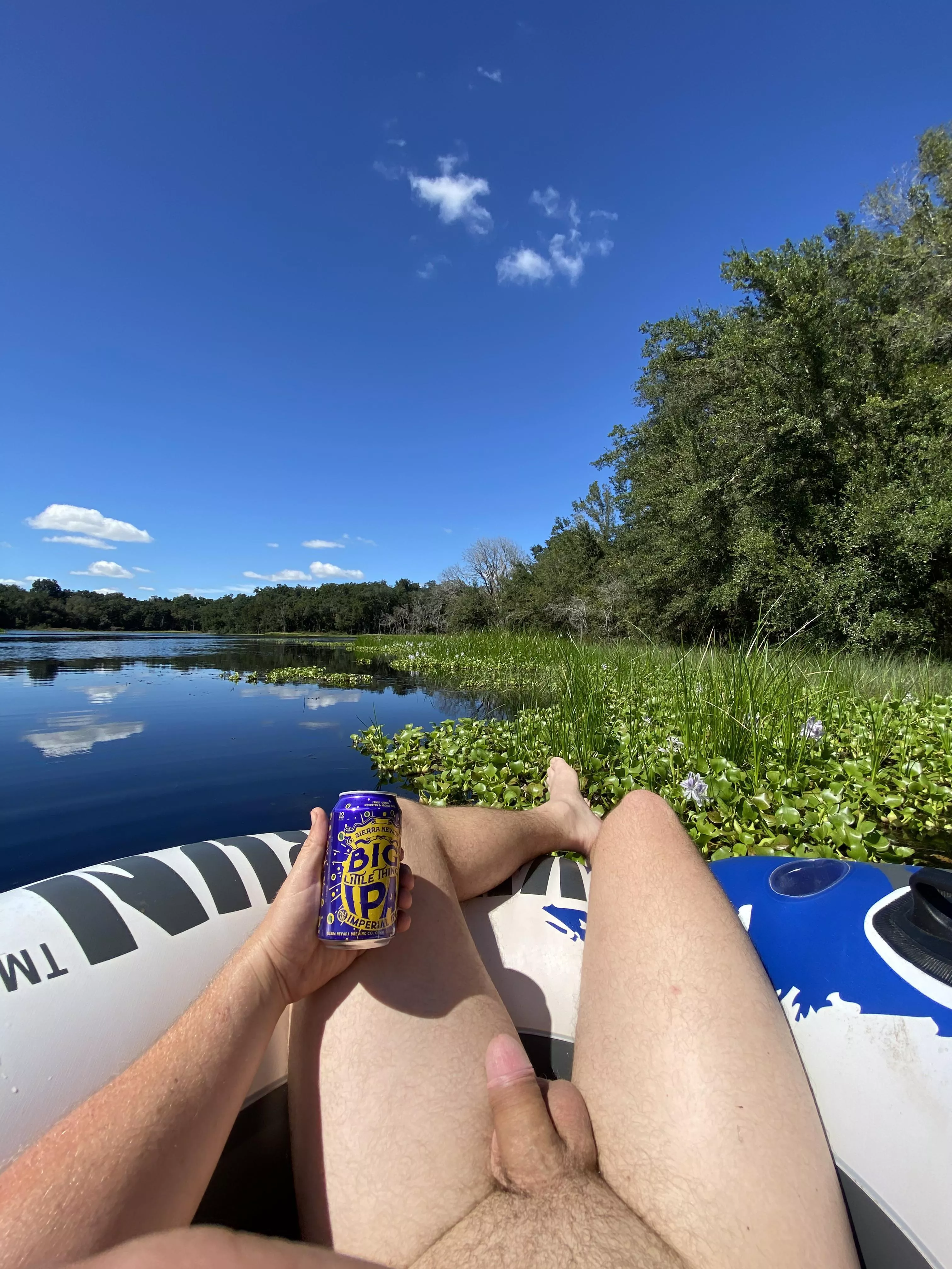 Soaking up the sun and the water enjoying the wildflowers and trees (m)