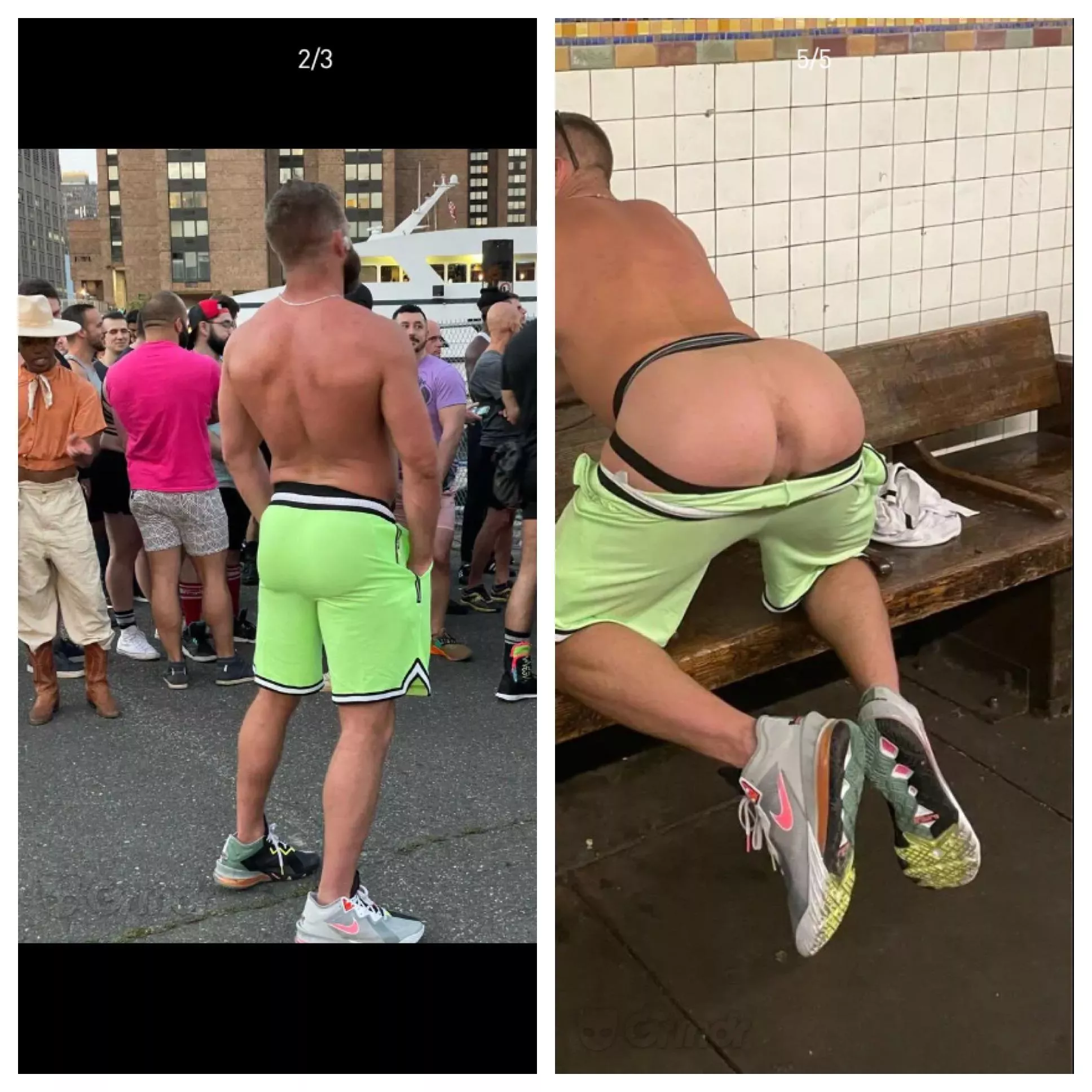 Some guy couldn’t wait to publicly show his ass