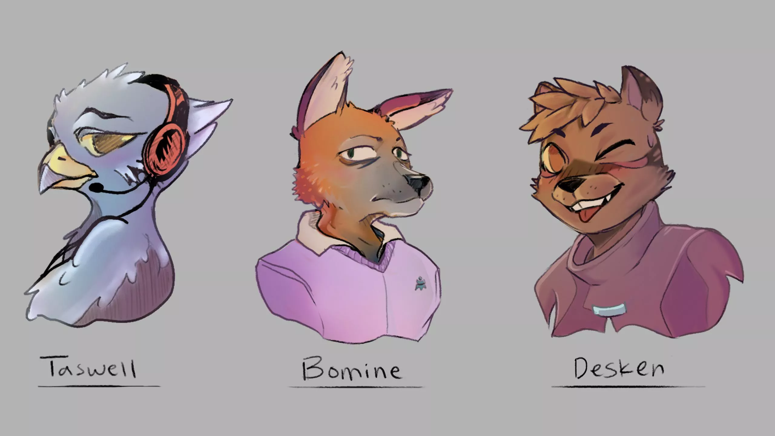 Some of my OCs' headshots