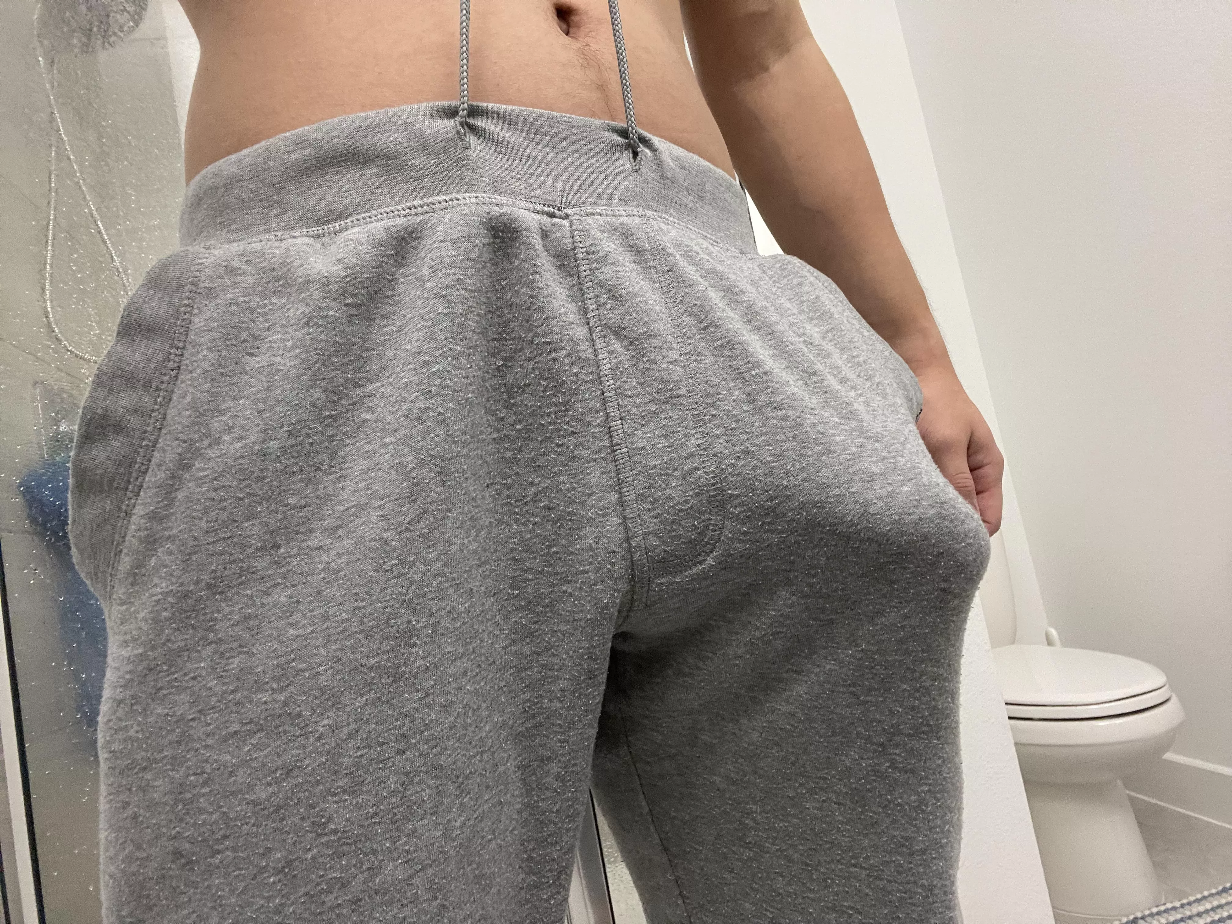 Something about gray sweats