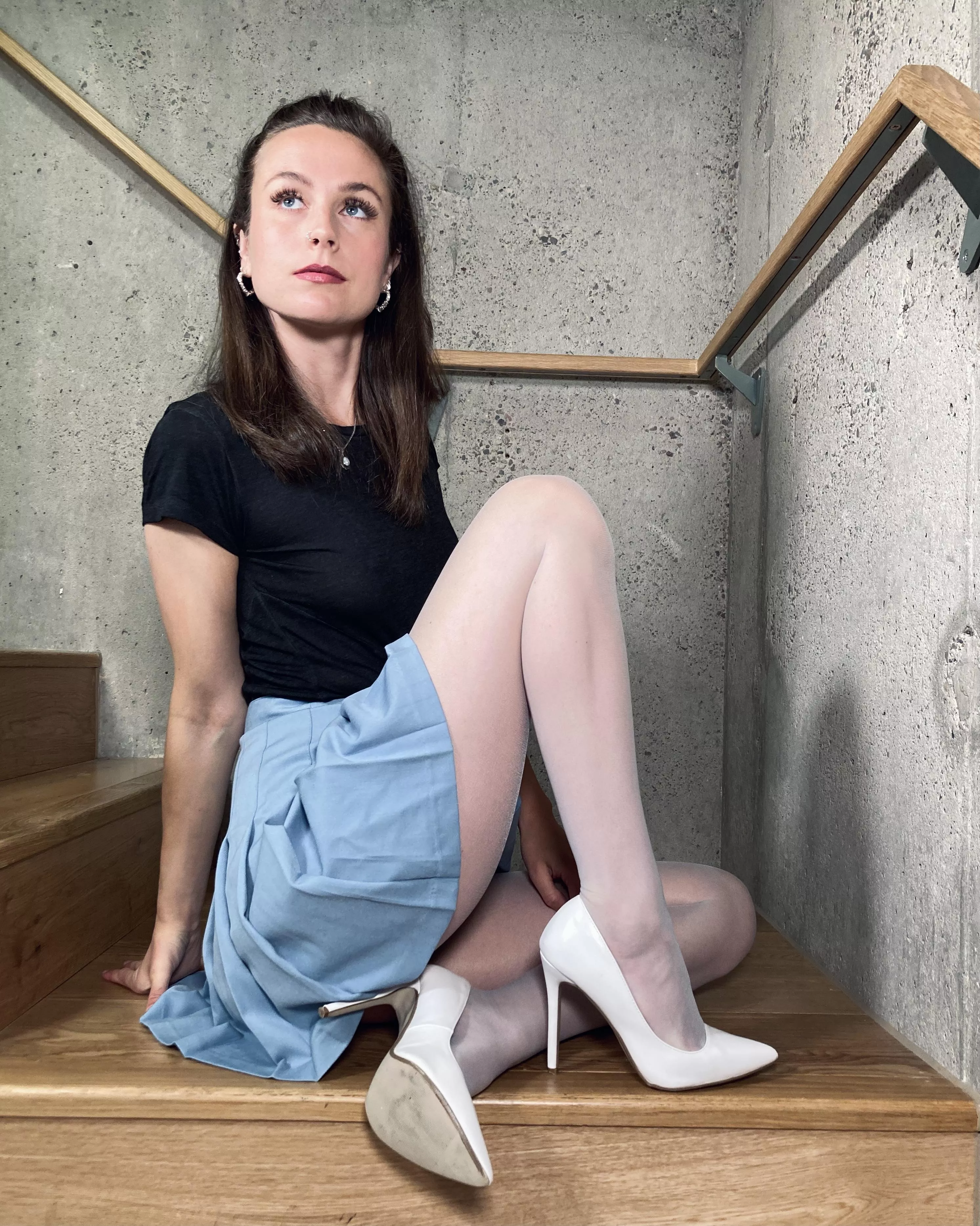 Sometimes, I sit on the stairs in my sheer tights and ponder my existence ðŸ§